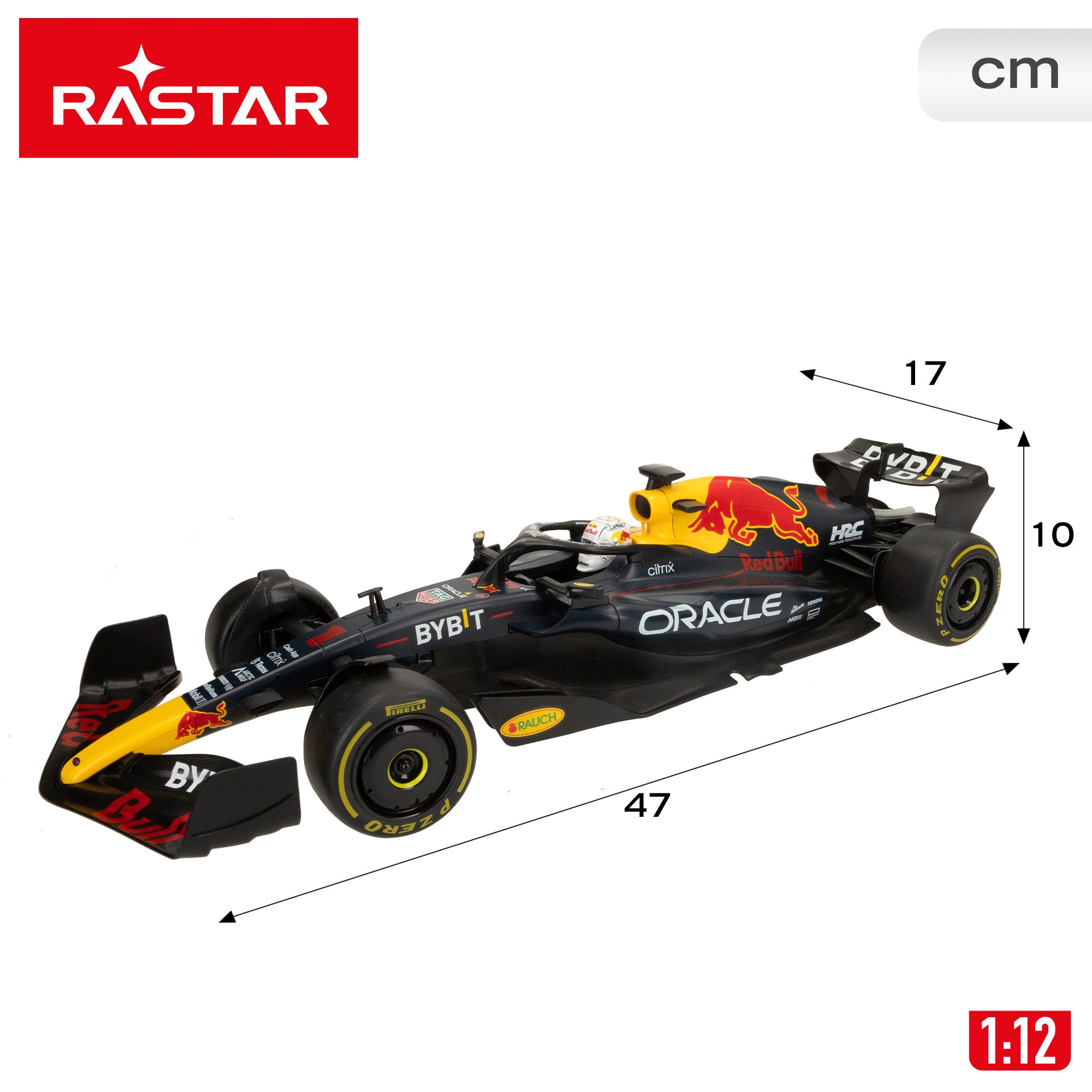 RASTAR Oficial F1 2022 Oracle Red Bull Racing RB18 Carro Telecomandado 1:12