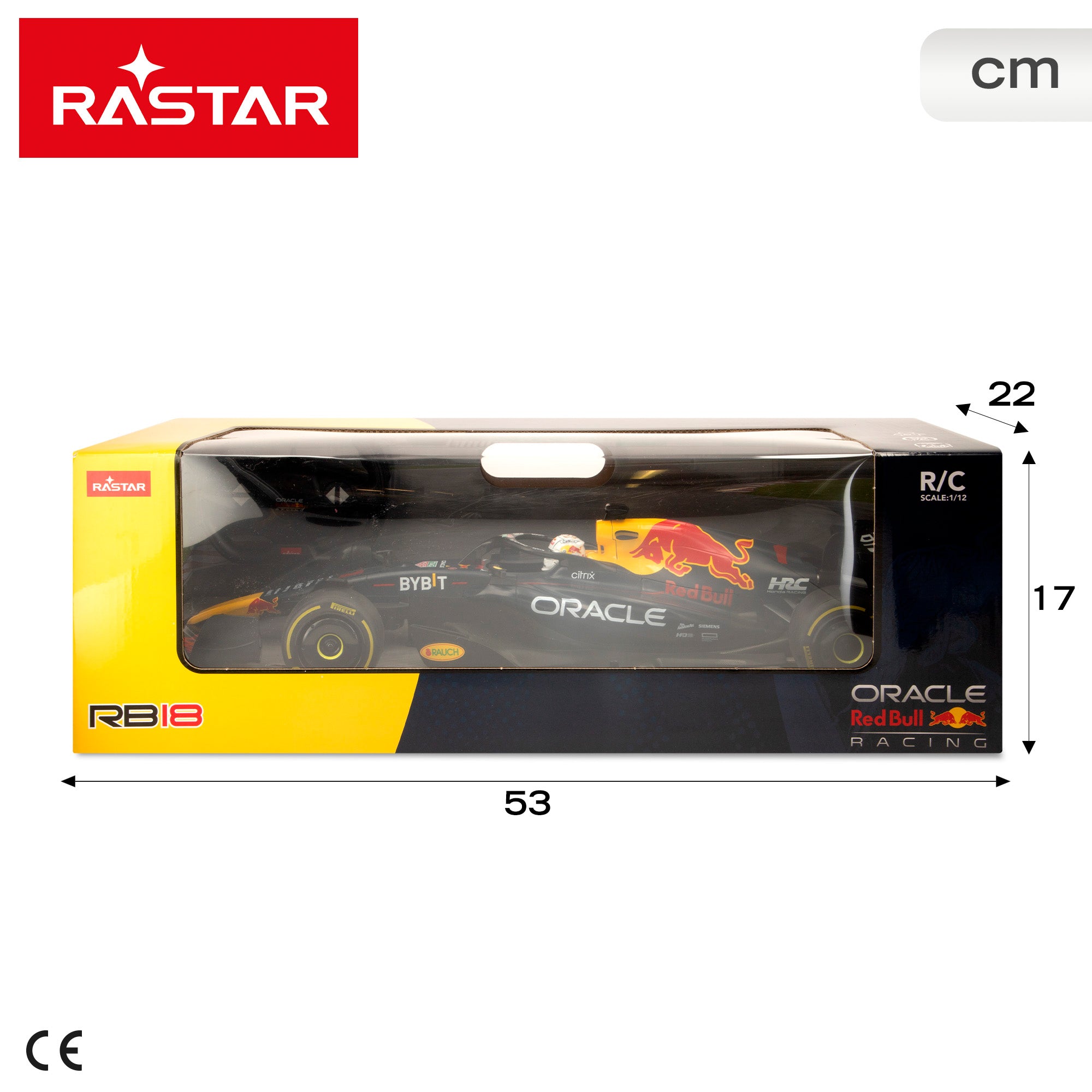 RASTAR Oficial F1 2022 Oracle Red Bull Racing RB18 Carro Telecomandado 1:12