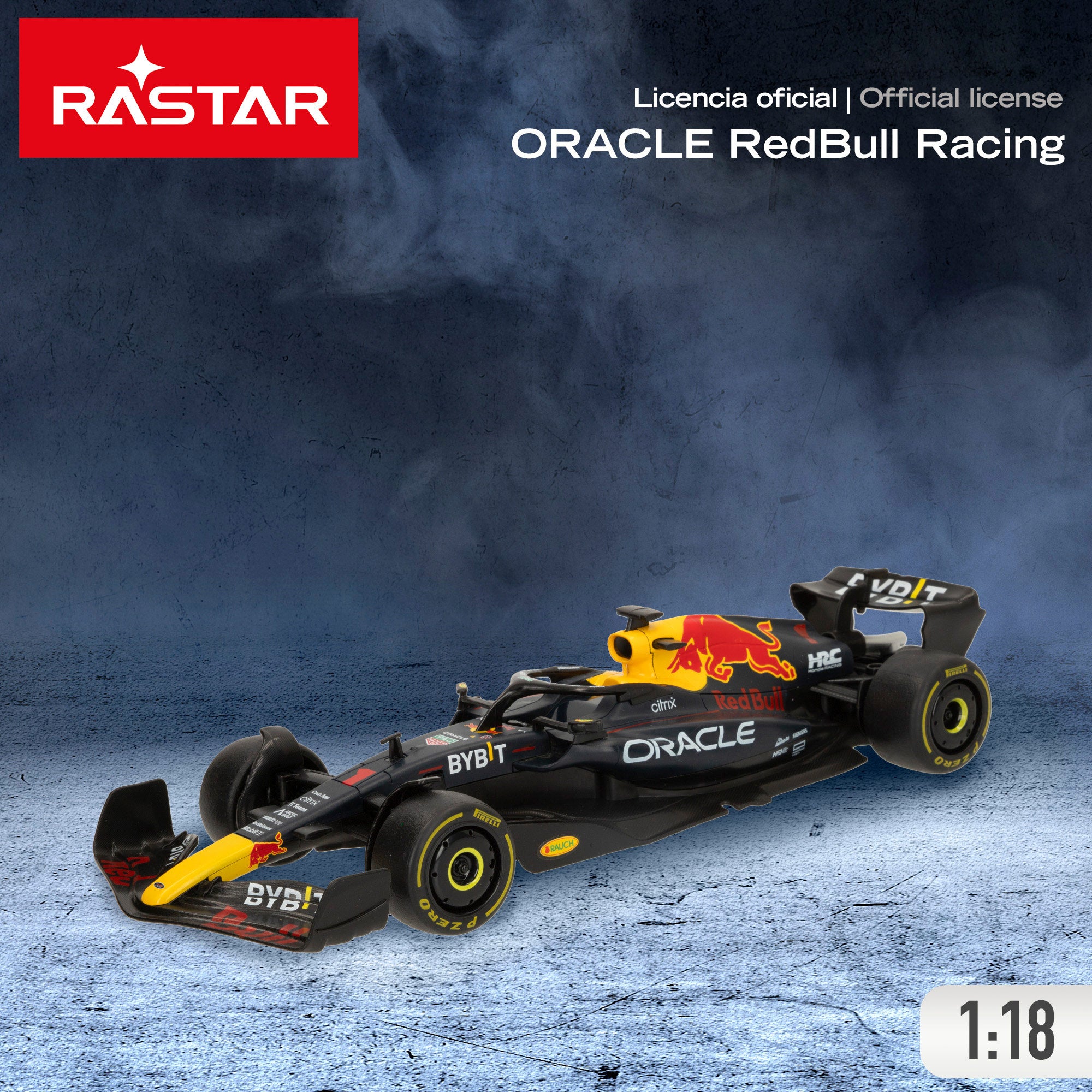 RASTAR Carro de Controlo Remoto Oficial F1 2022 Oracle Red Bull Racing RB18 1:18