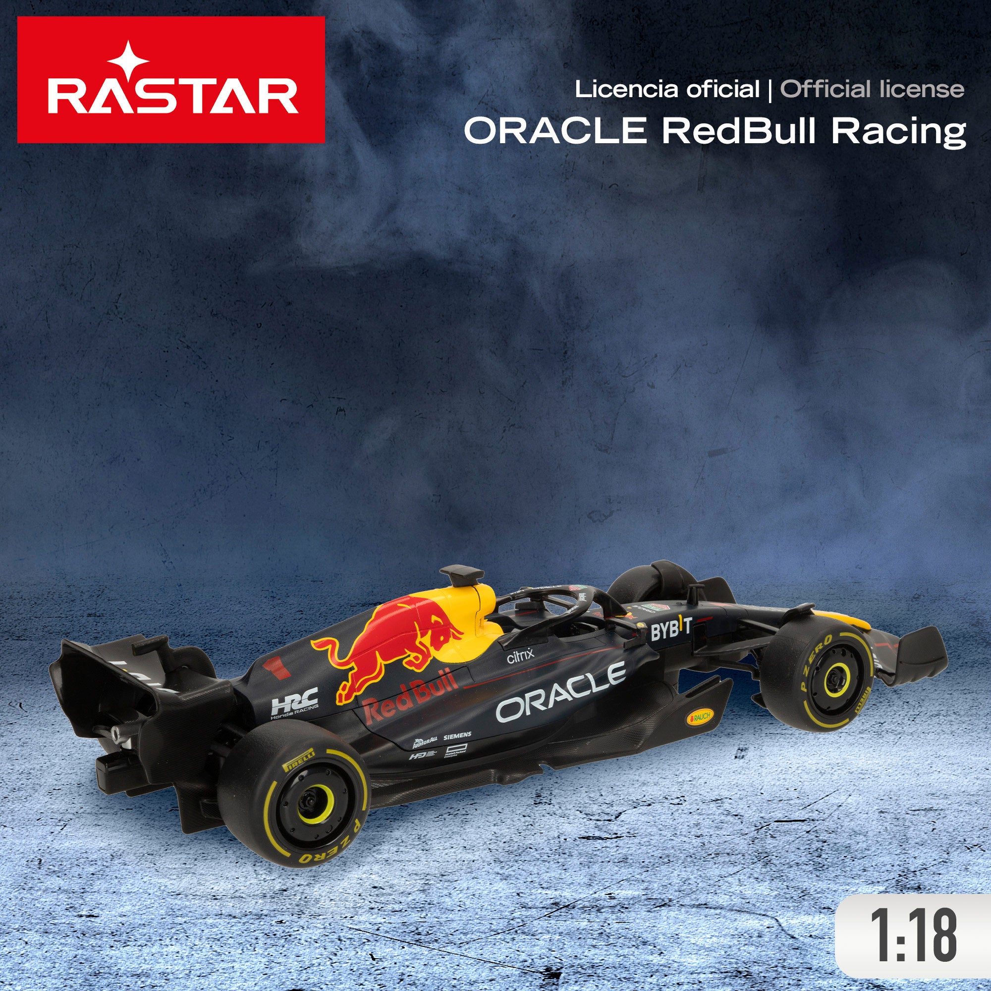 RASTAR Carro de Controlo Remoto Oficial F1 2022 Oracle Red Bull Racing RB18 1:18