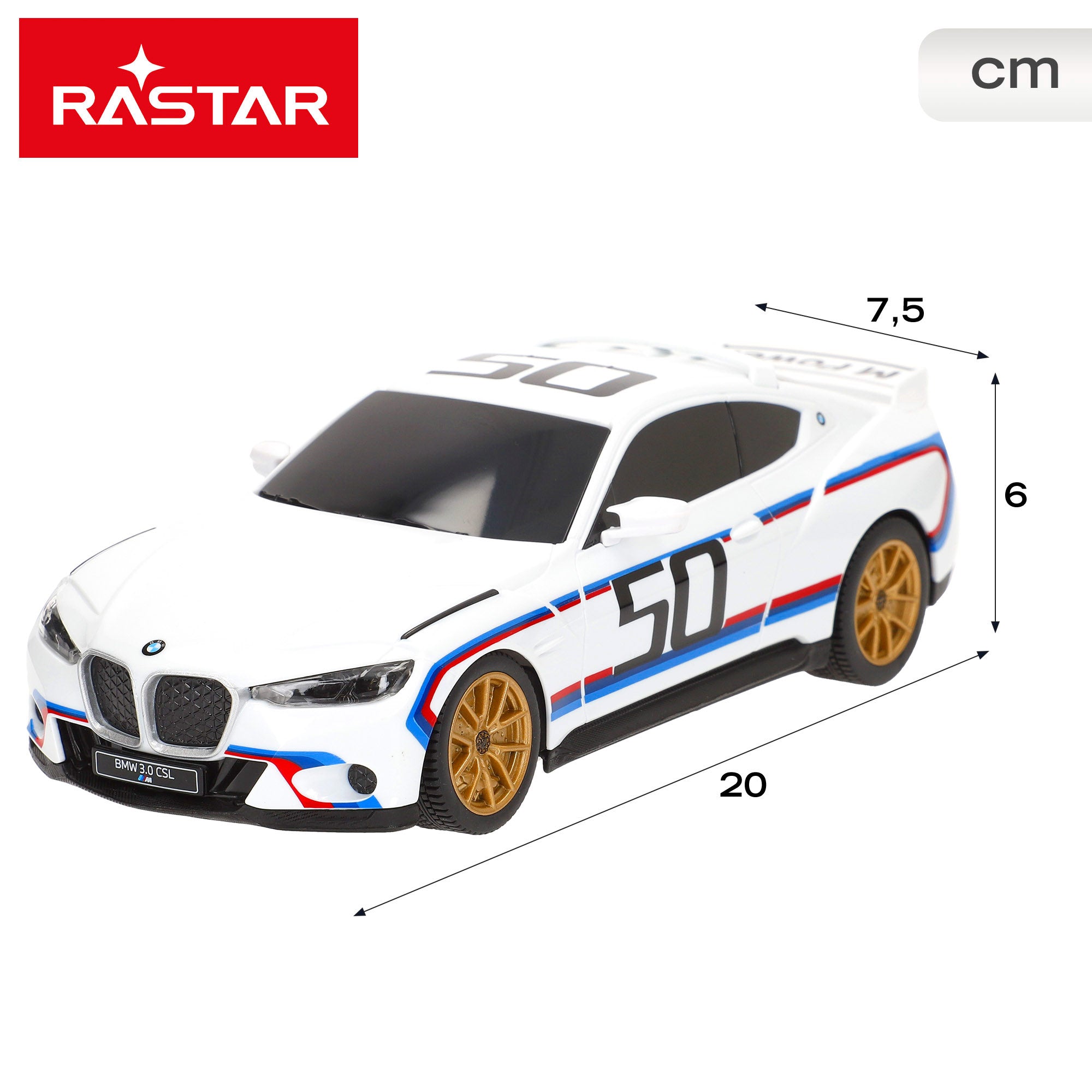 RASTAR Carro Telecomandado BMW 3.0 CSL 1:24