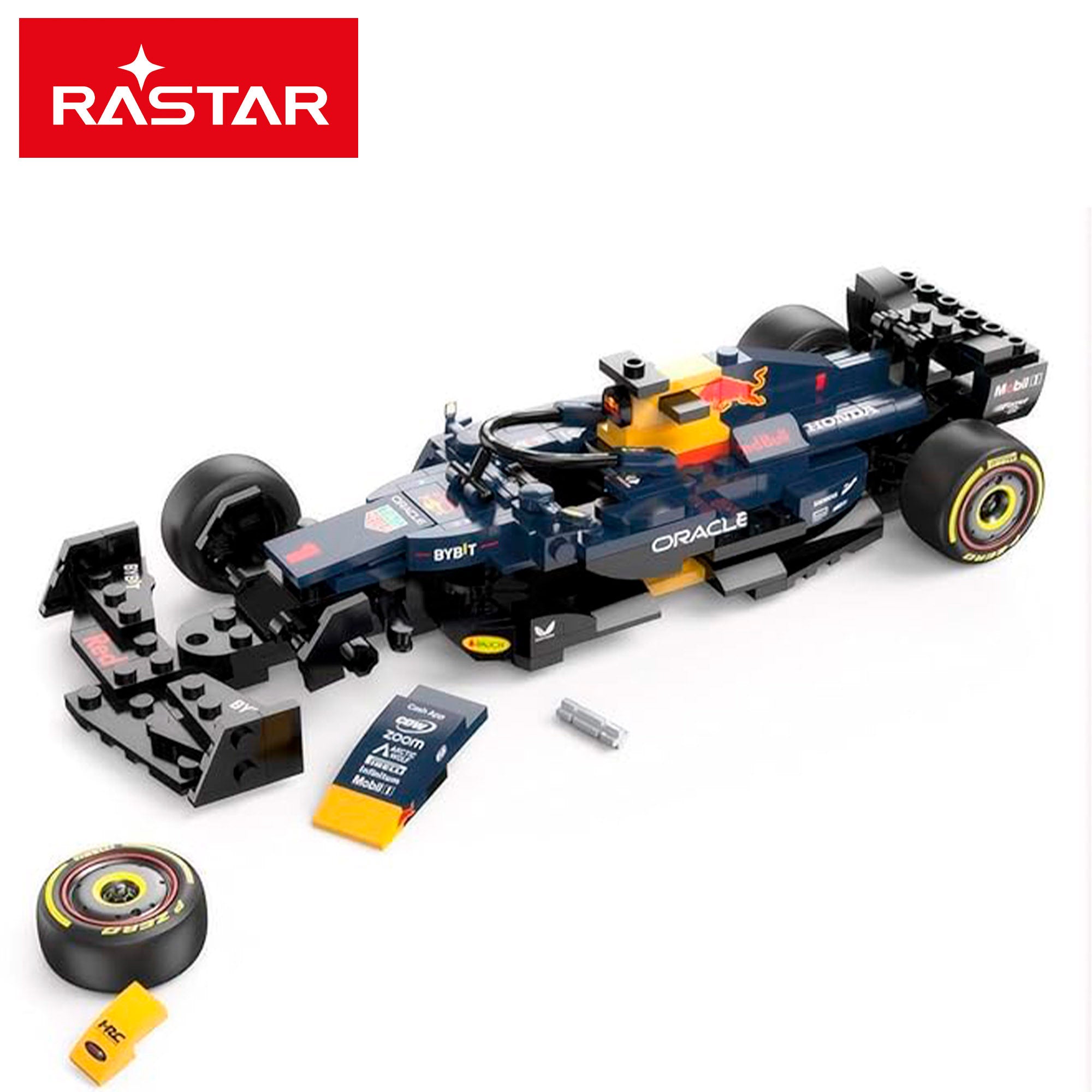 Kit de modelo RASTAR para o carro de Fórmula 1 2023 Red Bull RB19 Verstappen à escala 1:24.