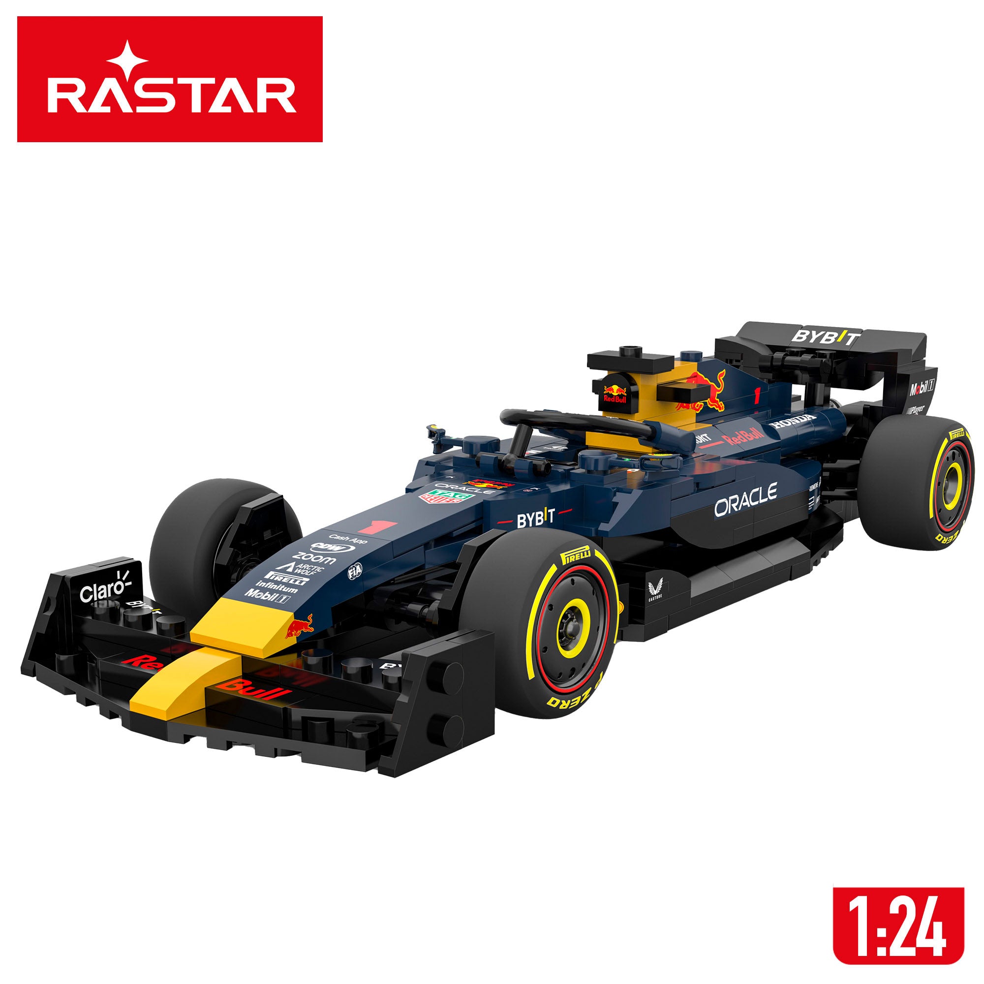 Kit de modelo RASTAR para o carro de Fórmula 1 2023 Red Bull RB19 Verstappen à escala 1:24.