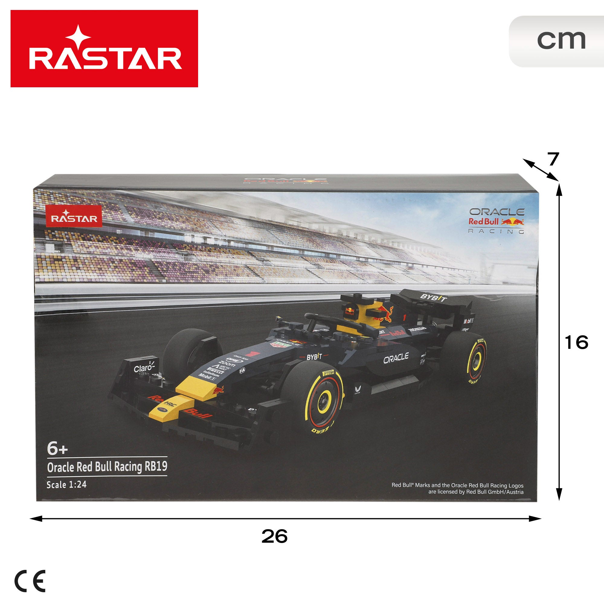 Kit de modelo RASTAR para o carro de Fórmula 1 2023 Red Bull RB19 Verstappen à escala 1:24.