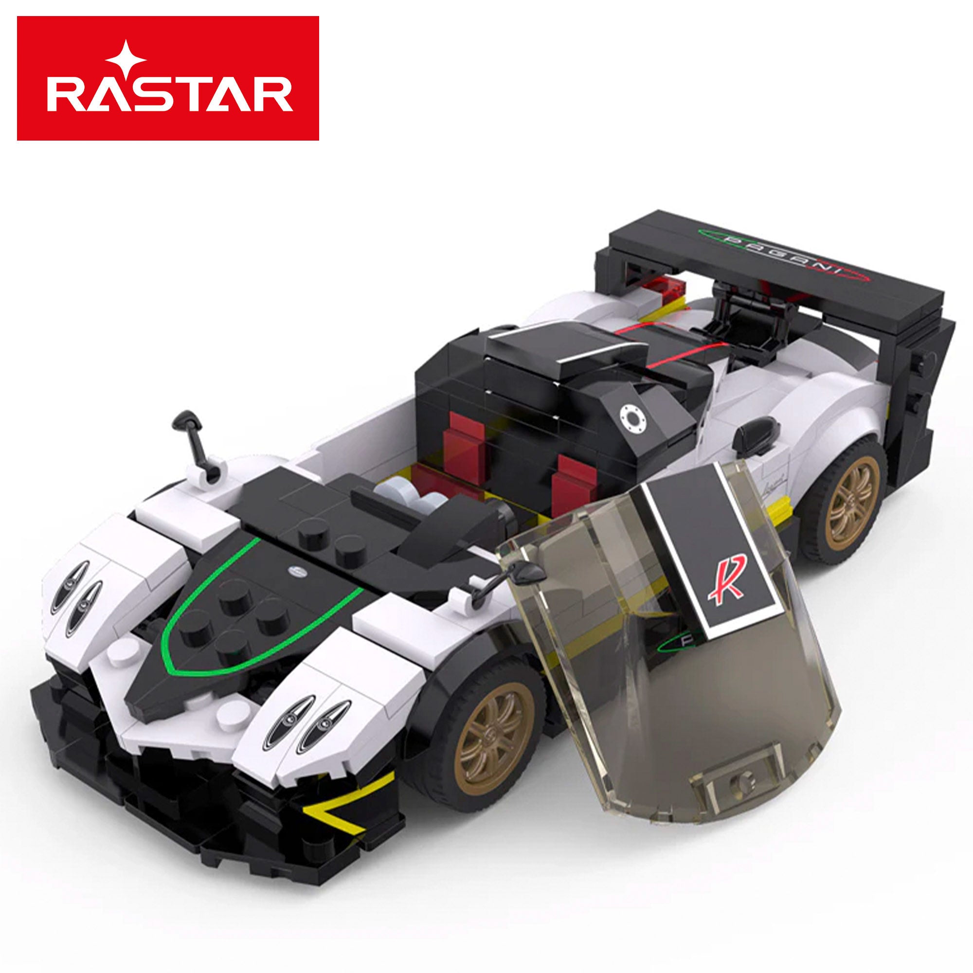 Kit automóvel modelo RASTAR Pagani Zonda R 387 peças à escala 1:28
