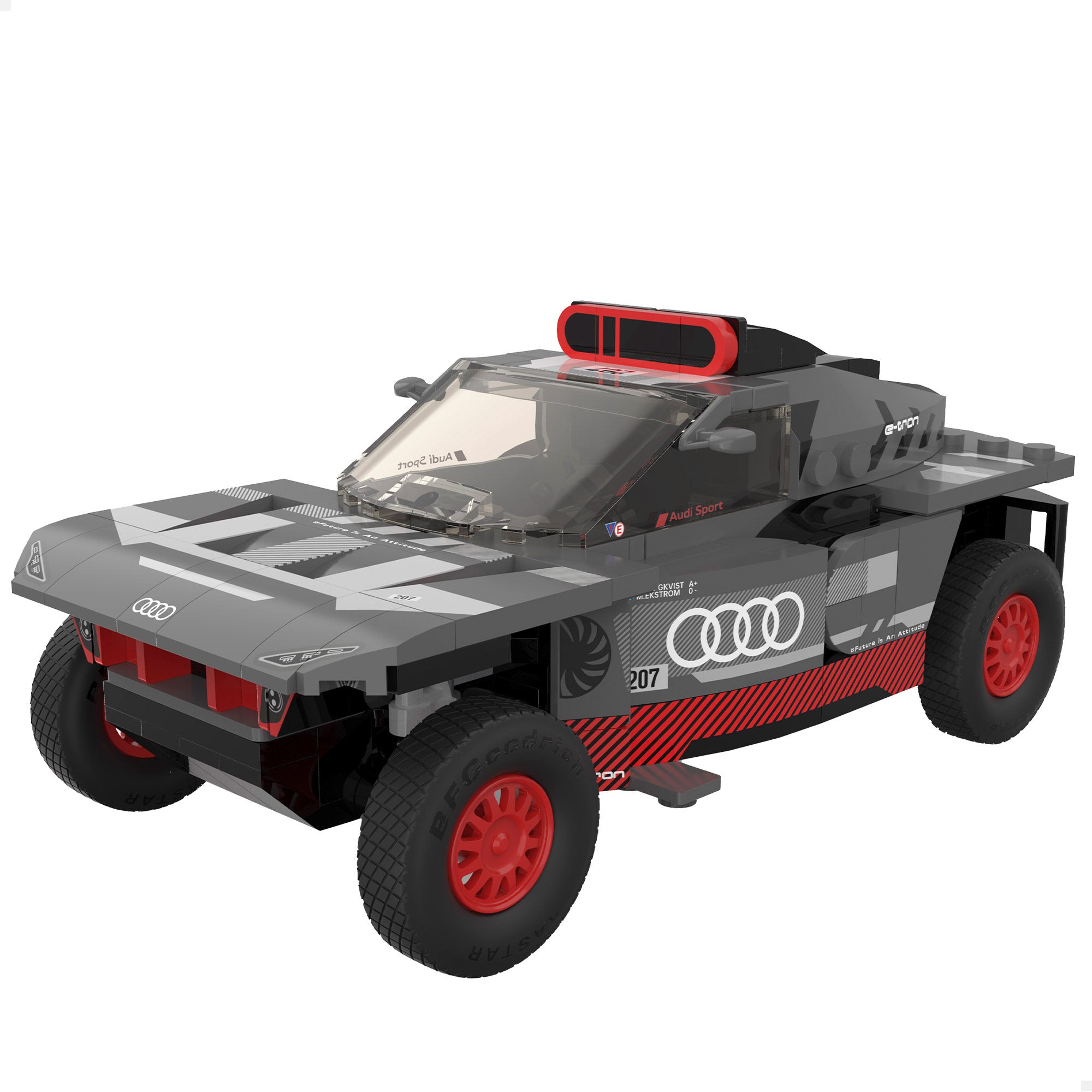 Modelo de carro RASTAR para montar Dakar '24 Audi RS Q e-tron (Sainz) 1:30
