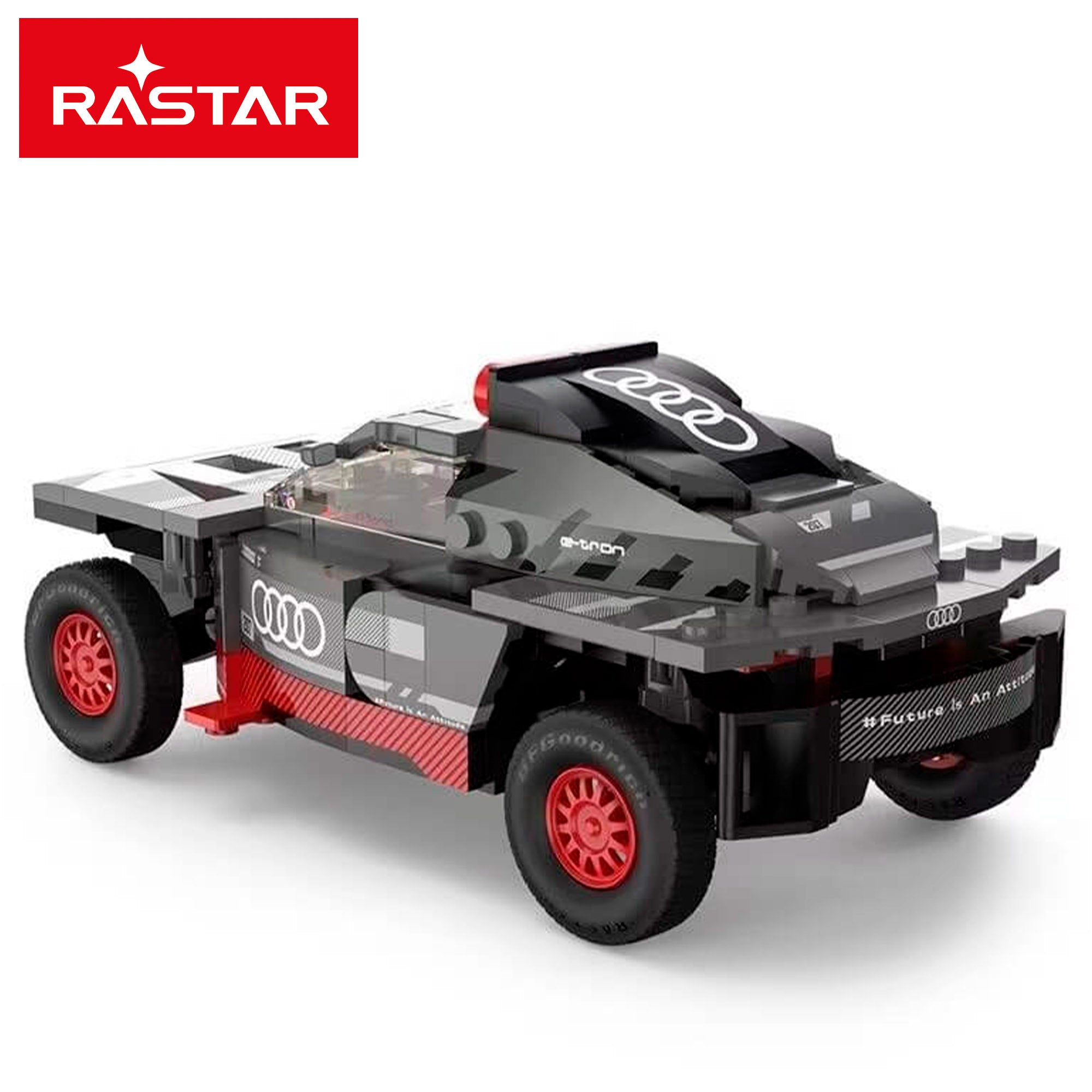 Modelo de carro RASTAR para montar Dakar '24 Audi RS Q e-tron (Sainz) 1:30
