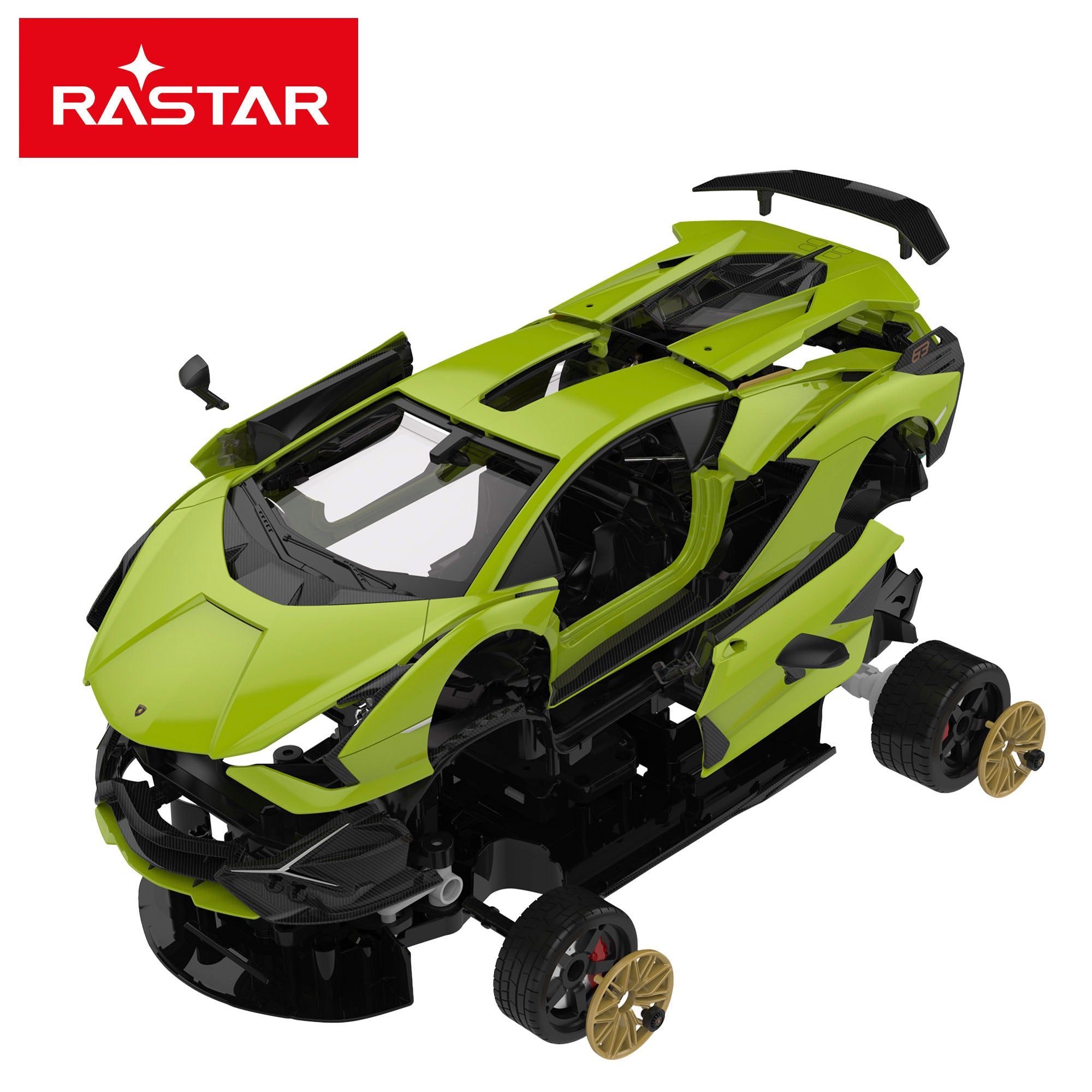 RASTAR Carro telecomandado e modelo para montar Lamborghini Sián 1:18
