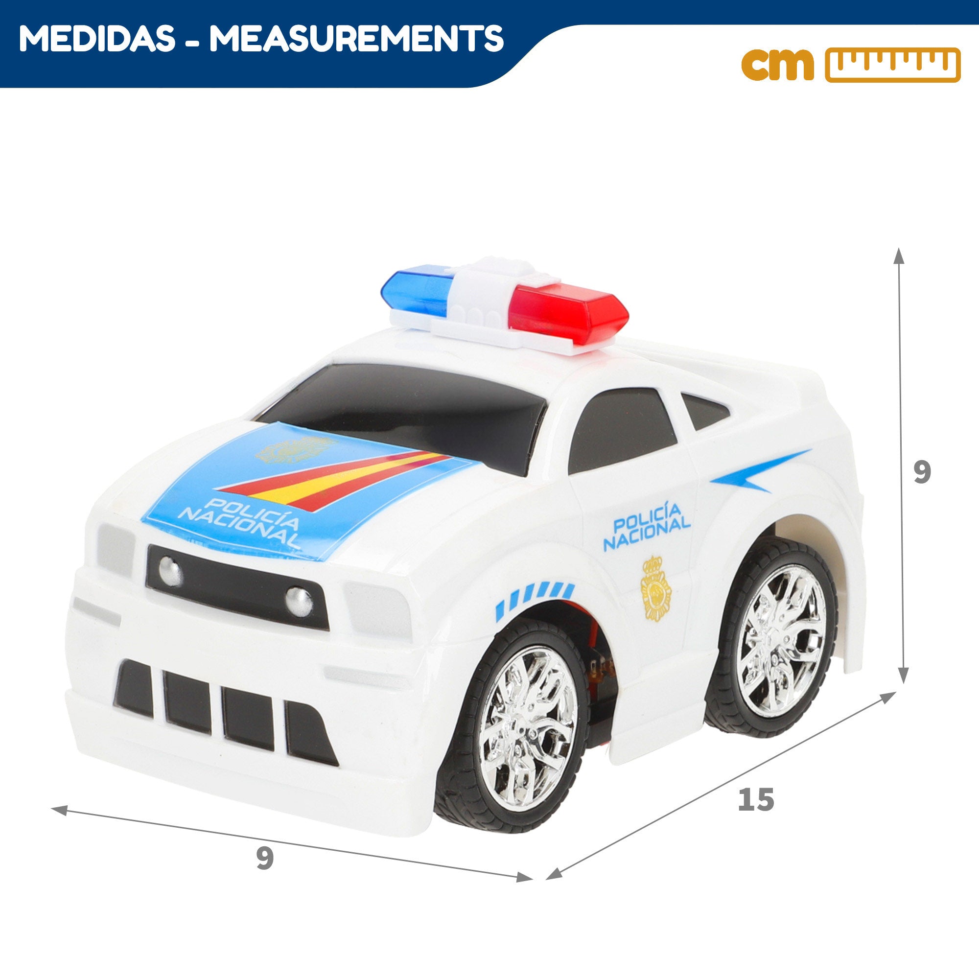 Carro telecomandado da Polícia Nacional 1:24 Speed&amp; Go