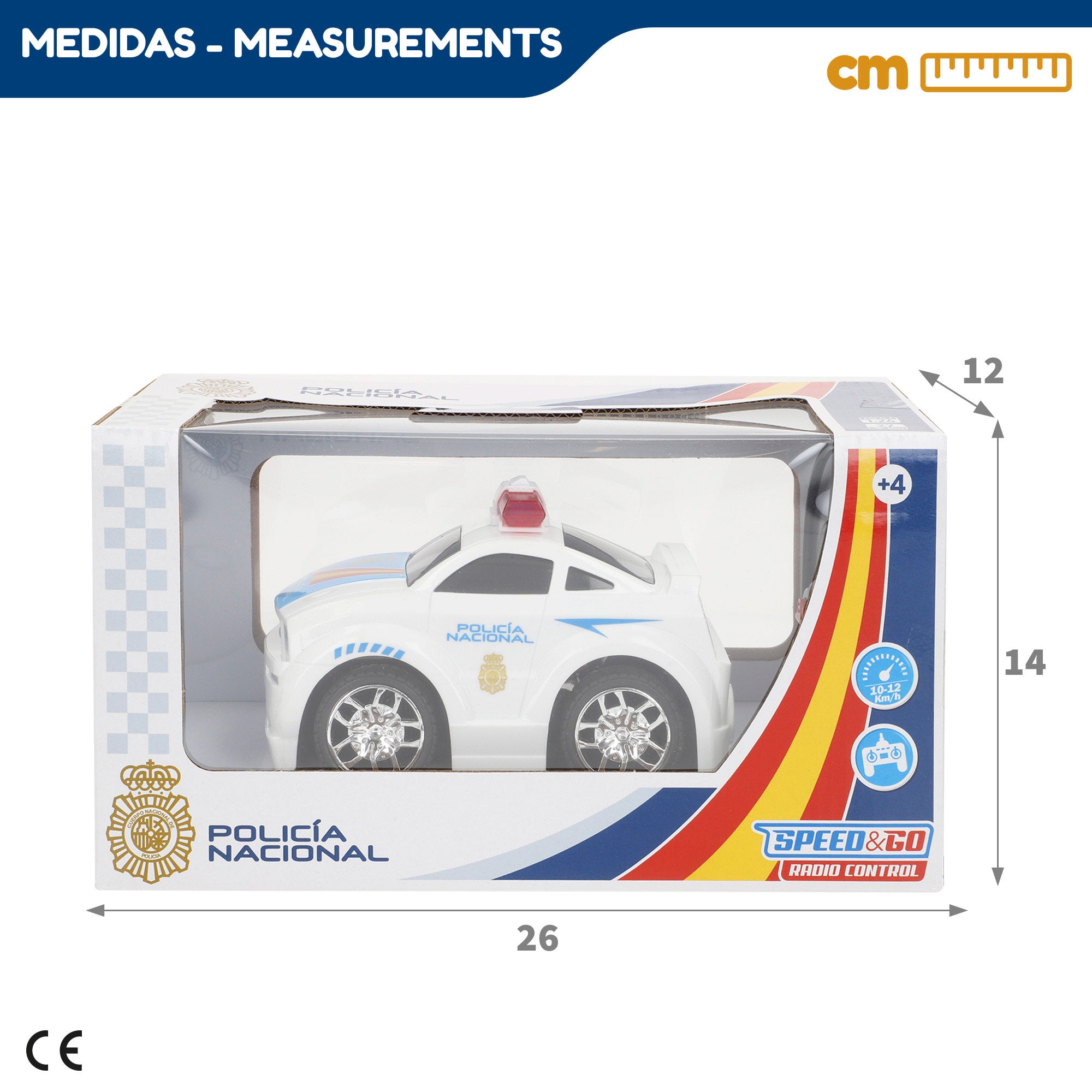 Carro telecomandado da Polícia Nacional 1:24 Speed&amp; Go