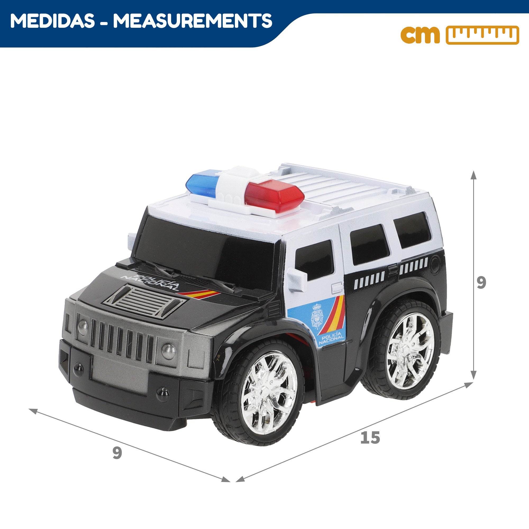 Carro de Controlo Remoto SWAT da Polícia Nacional 1:24 Speed&amp; Go