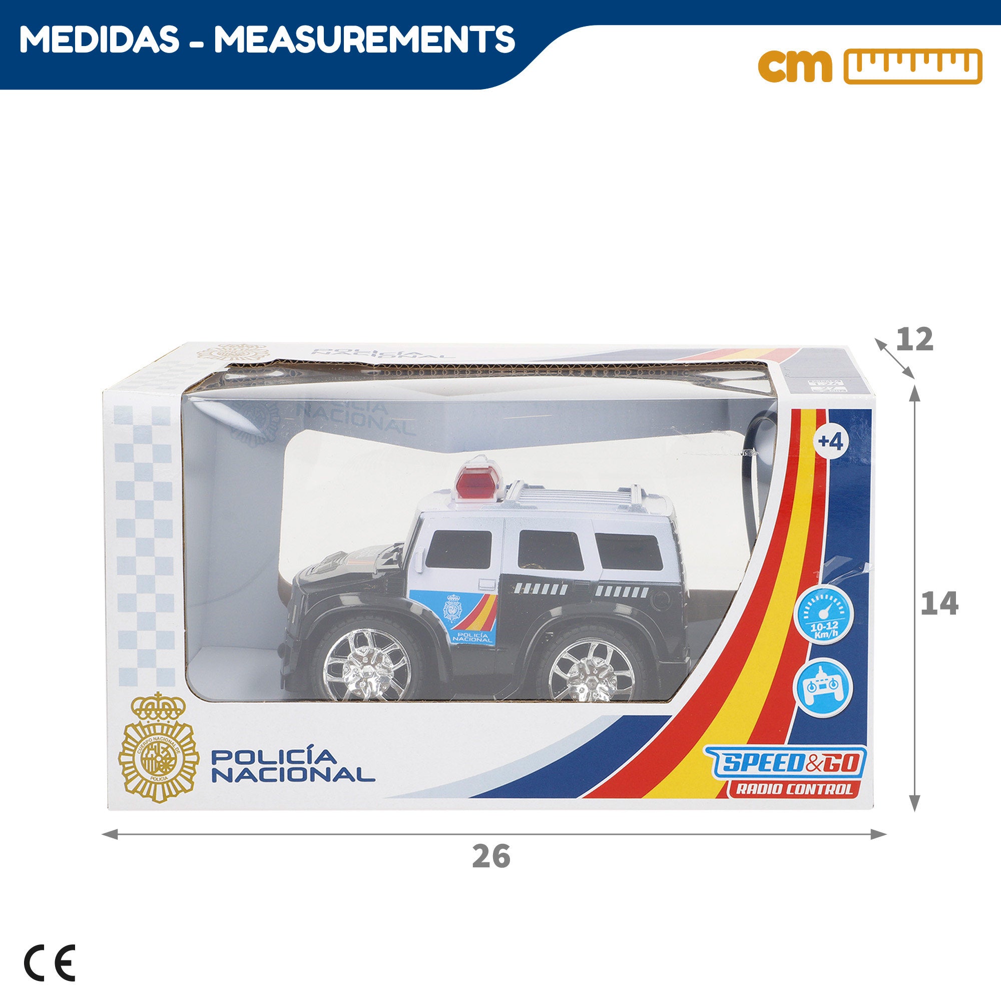 Carro de Controlo Remoto SWAT da Polícia Nacional 1:24 Speed&amp; Go