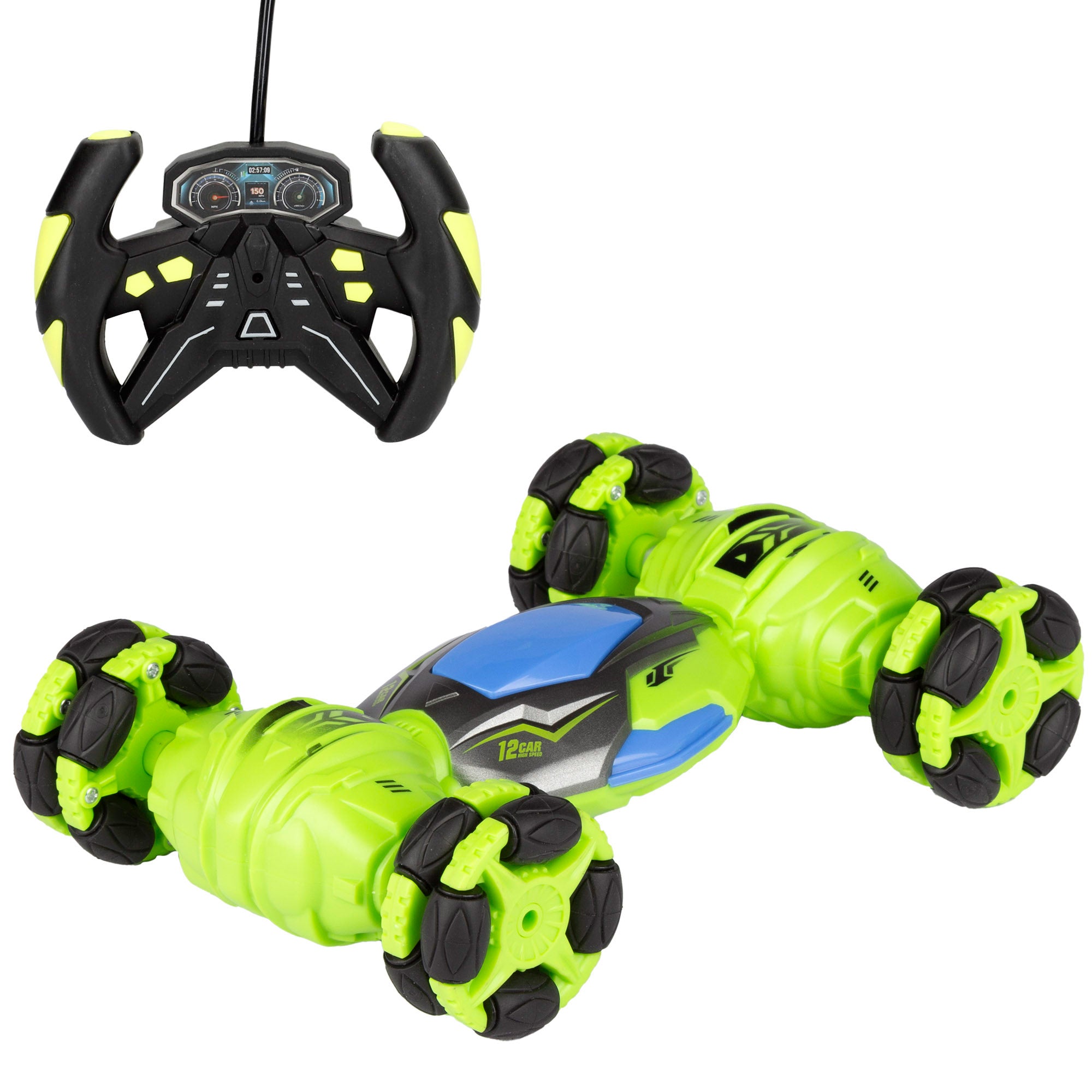 Carro telecomandado para acrobacias de 360°: velocidade e velocidade