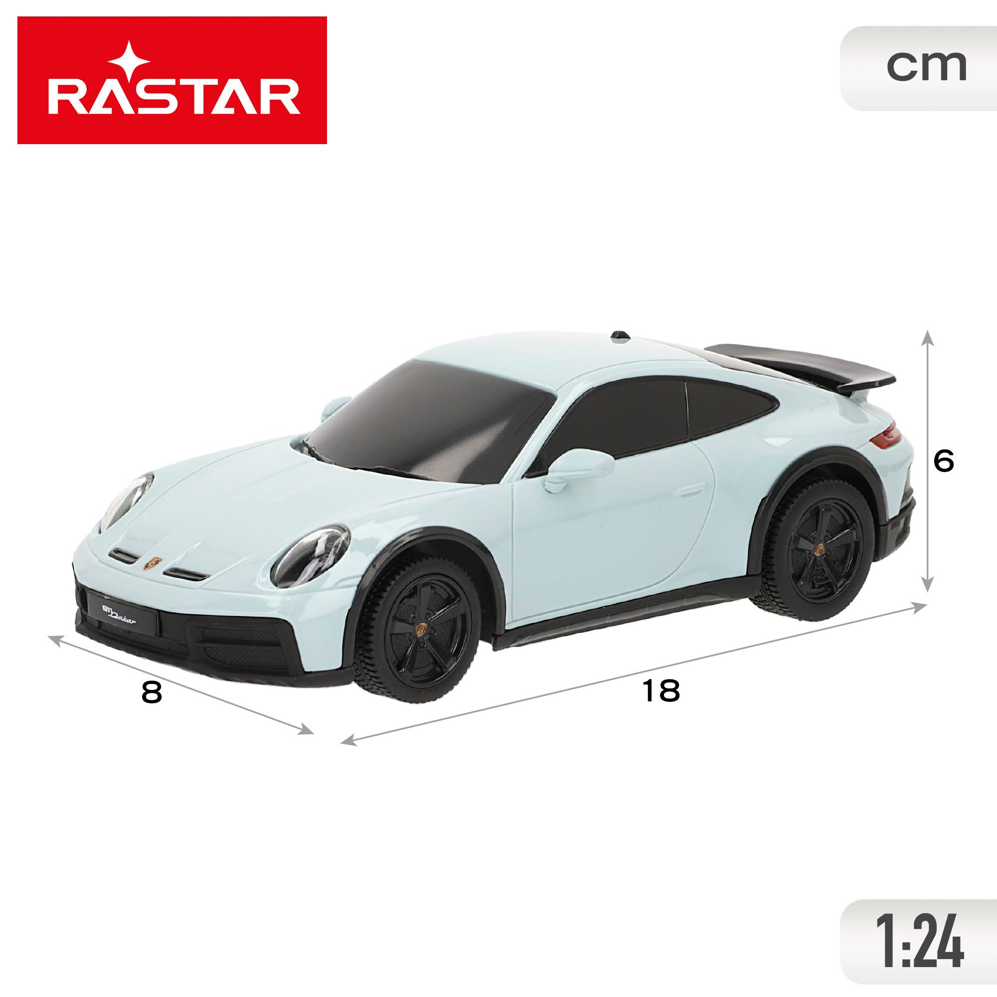 Carro telecomandado RASTAR Porsche 911 Dakar 1:24
