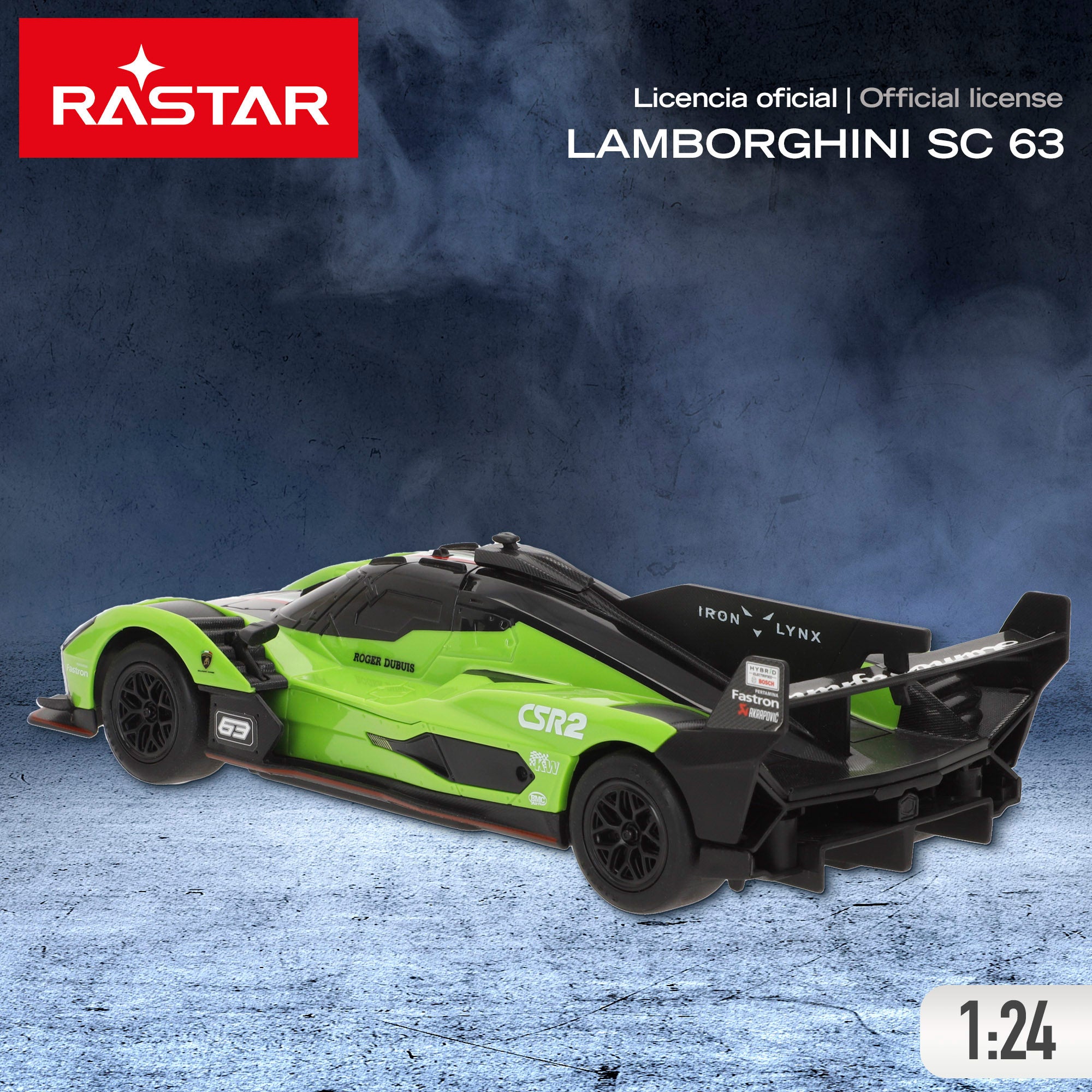 Carro telecomandado RASTAR Lamborghini SC63 LMDh 1:24