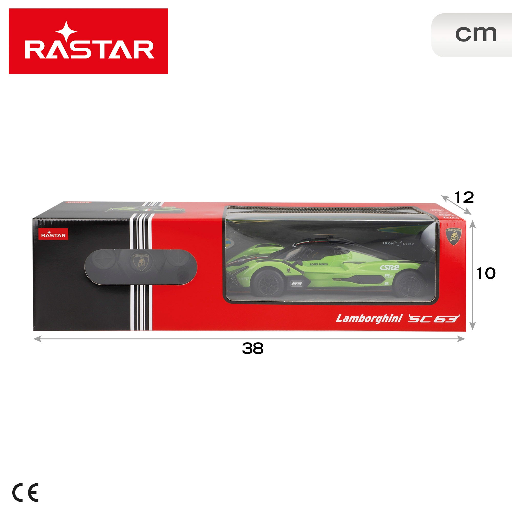 Carro telecomandado RASTAR Lamborghini SC63 LMDh 1:24