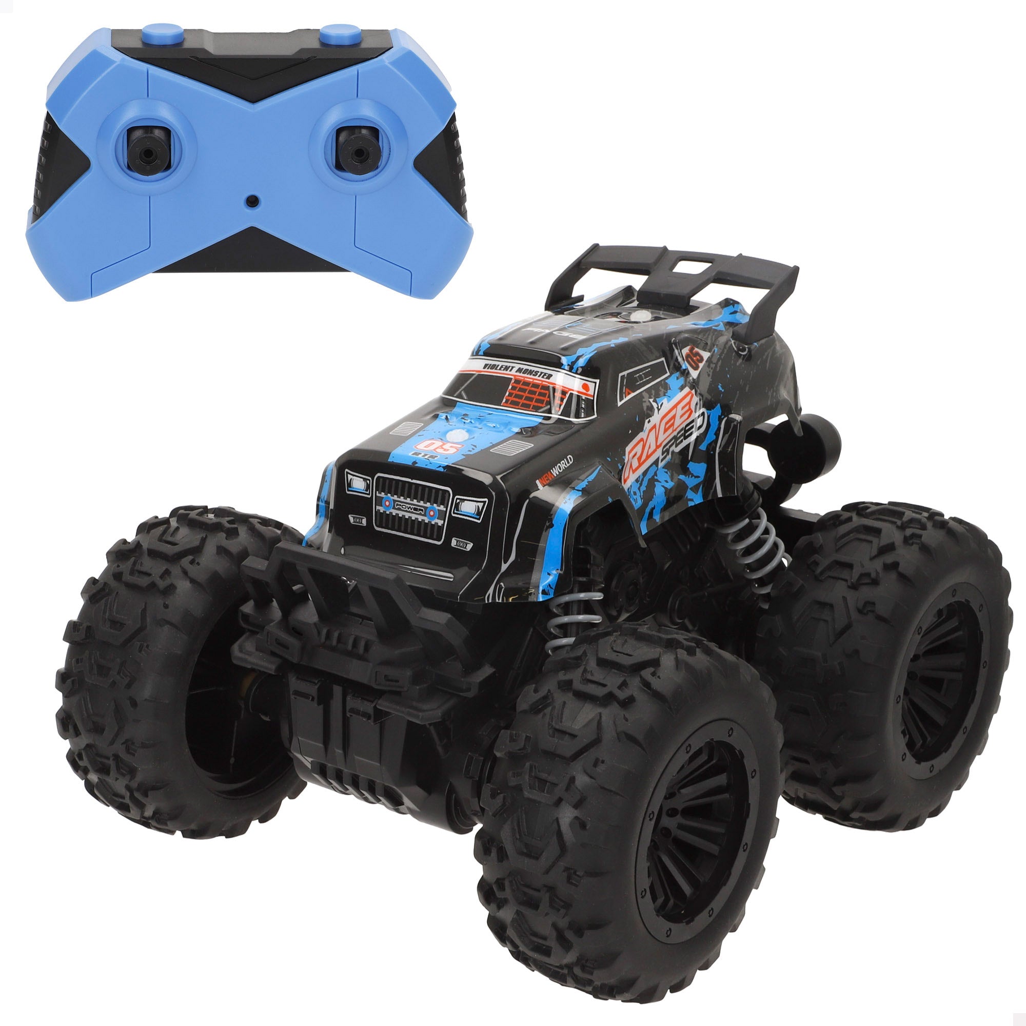 Veículo todo-o-terreno controlado remotamente com rodas grandes de alta aderência, escala 1:16 Speed&amp; Go