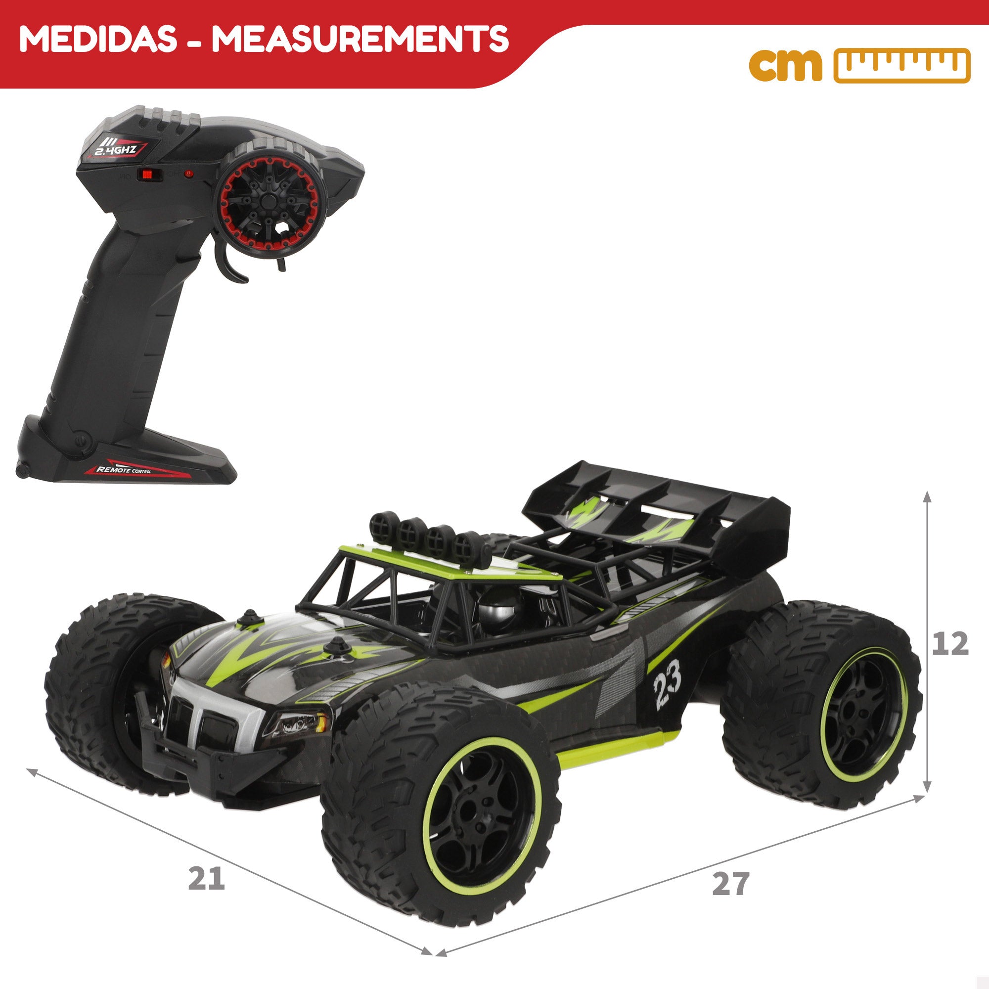 Buggy Off-Road Speed&amp; Go com Comando à Escala 1:14