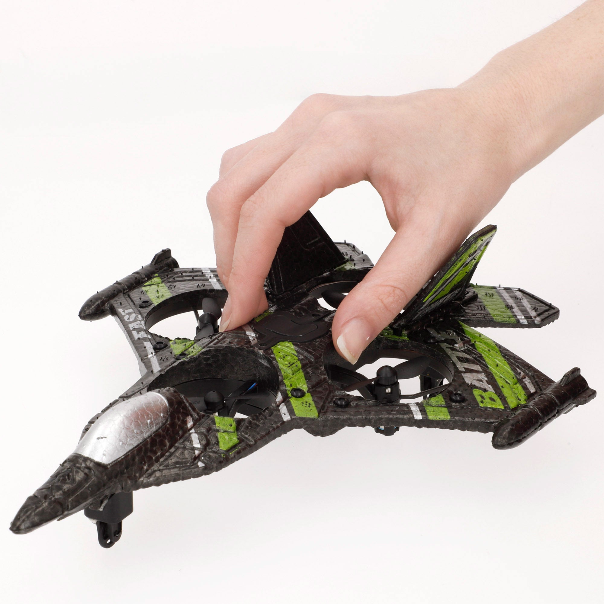 Drone de brinquedo de combate controlado remotamente com rotação de 360º e giroscópio, 25 cm, Speed&amp; Go.