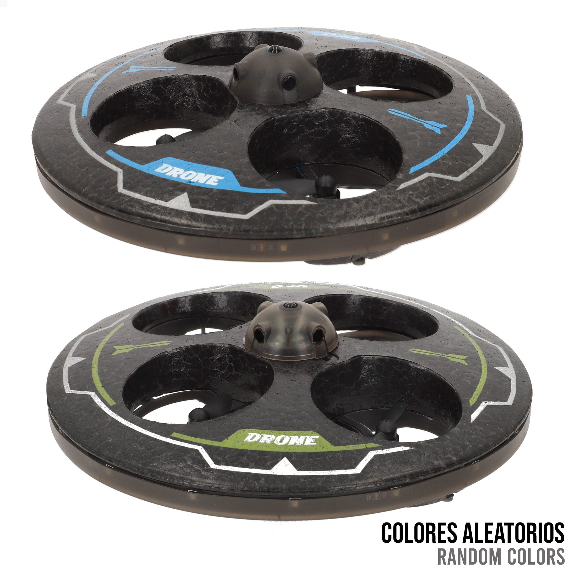 Drone de brinquedo circular com comando à distância, rotação de 360º e giroscópio Speed ​​​​&amp; Go.