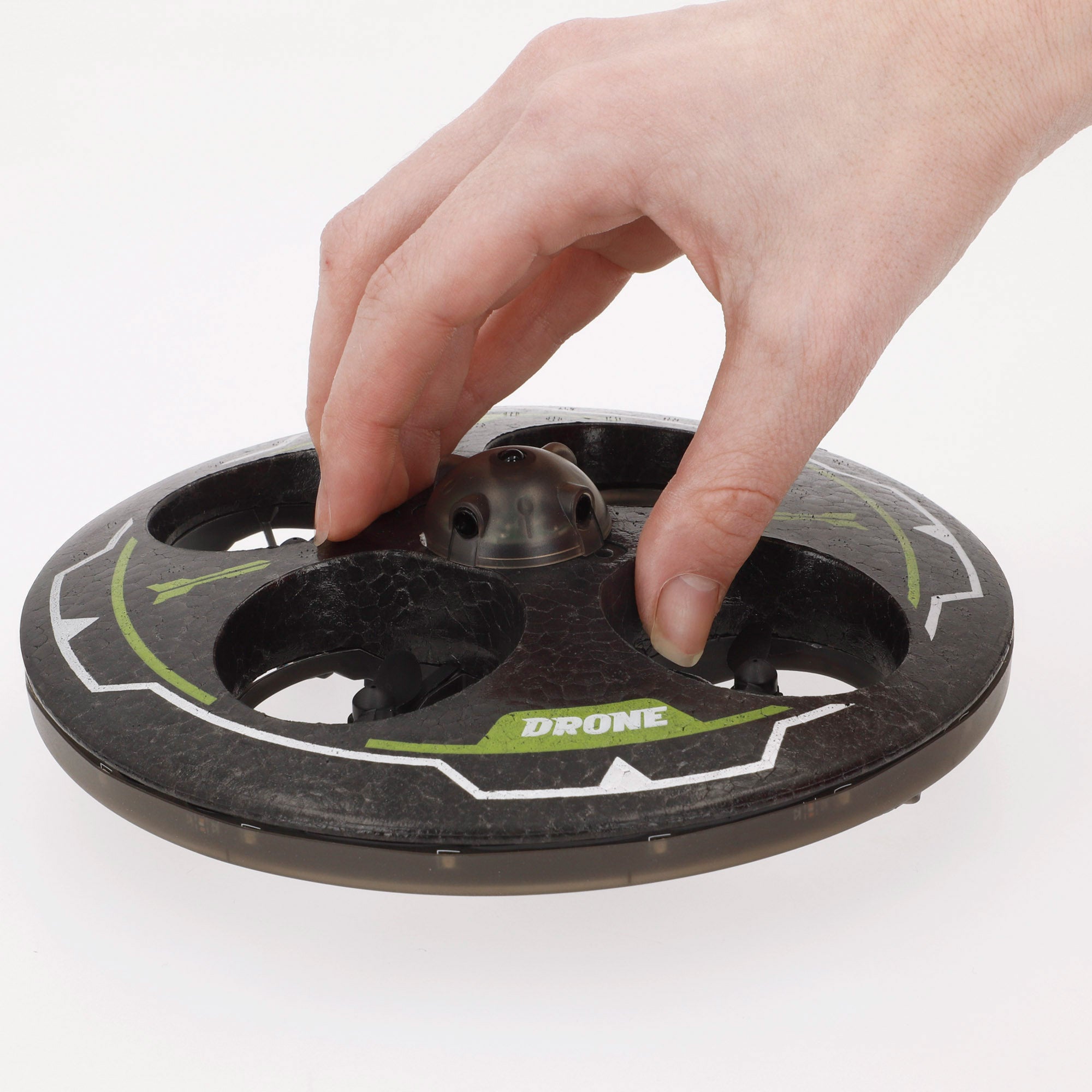 Drone de brinquedo circular com comando à distância, rotação de 360º e giroscópio Speed ​​​​&amp; Go.