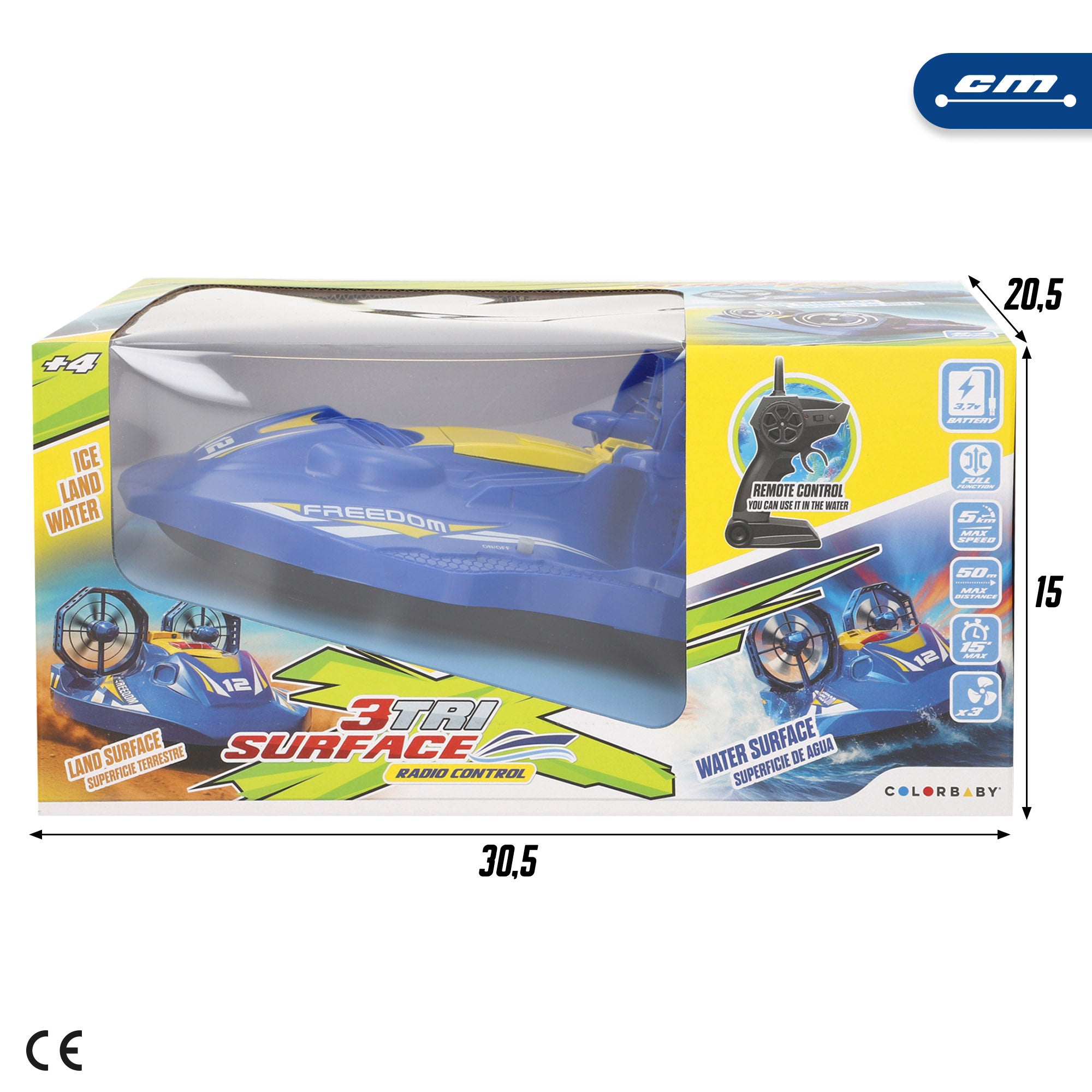 Lancha de controlo remoto hovercraft Speed & Go