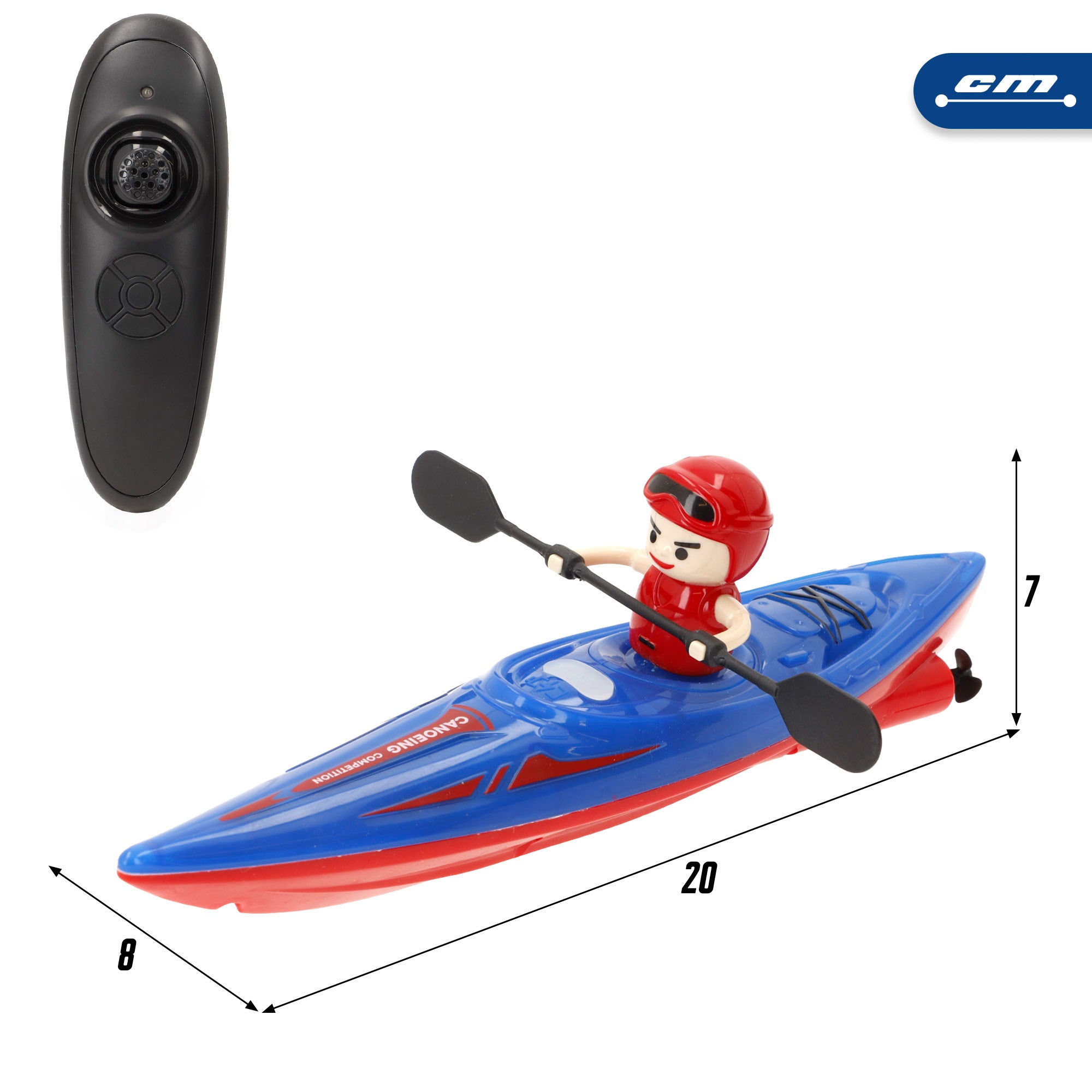 Caiaque telecomandado com figura River Kayak