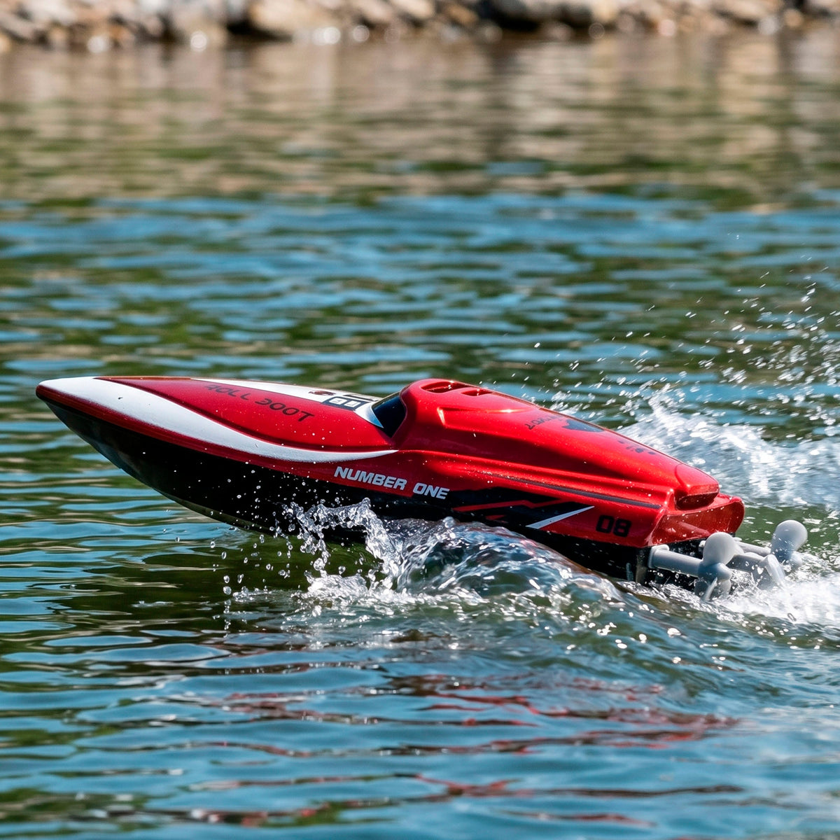 Barco de comando à distância vermelho + 4 anos Speed&Go