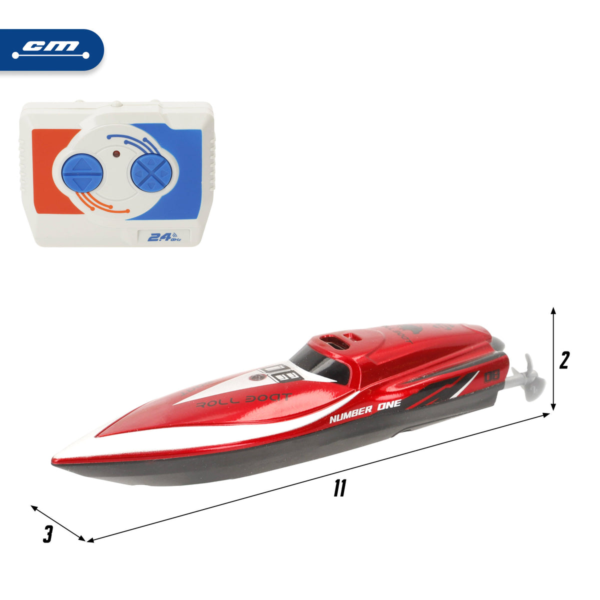 Barco de comando à distância vermelho + 4 anos Speed&Go