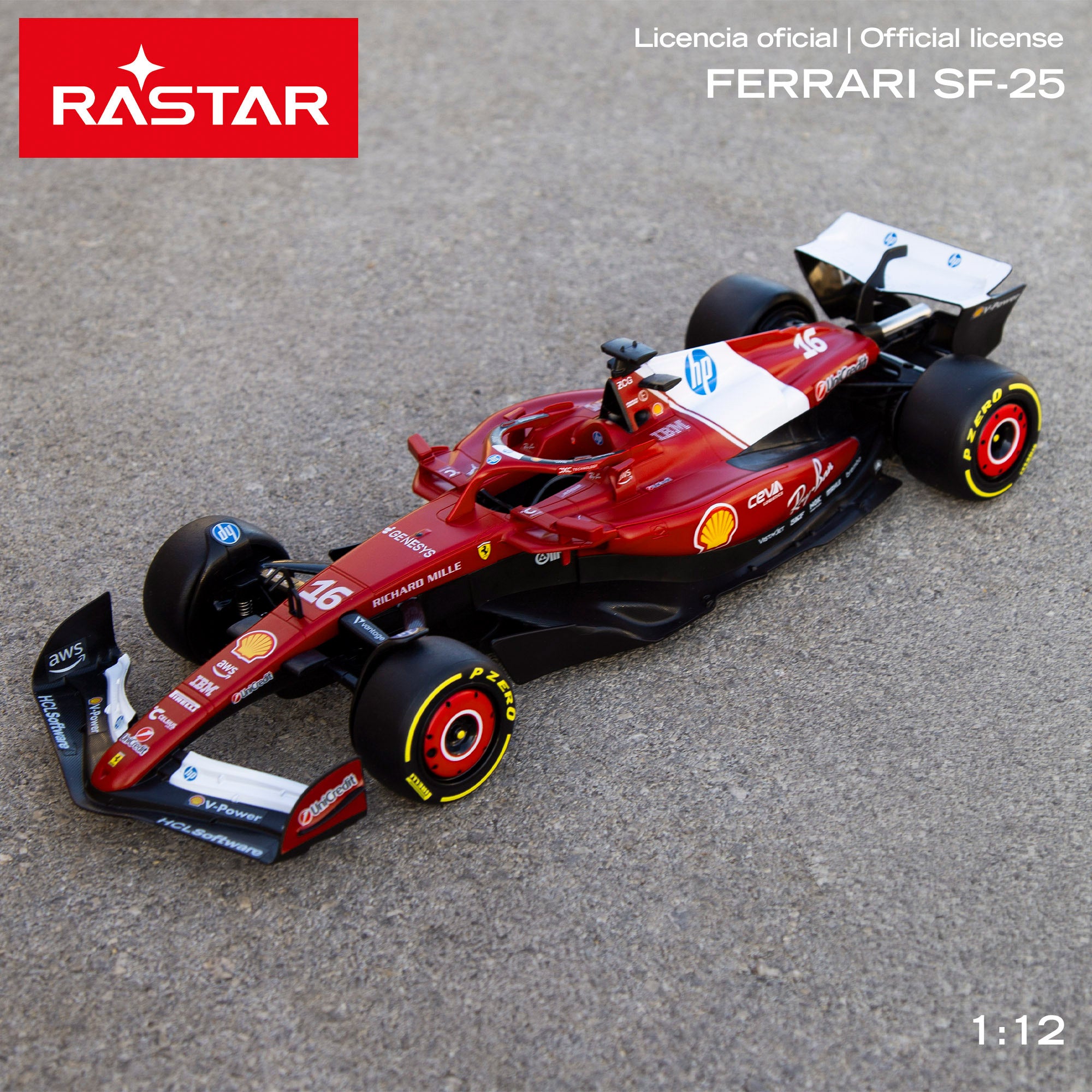 RASTAR Carro de controlo remoto Ferrari SF-25 1:12