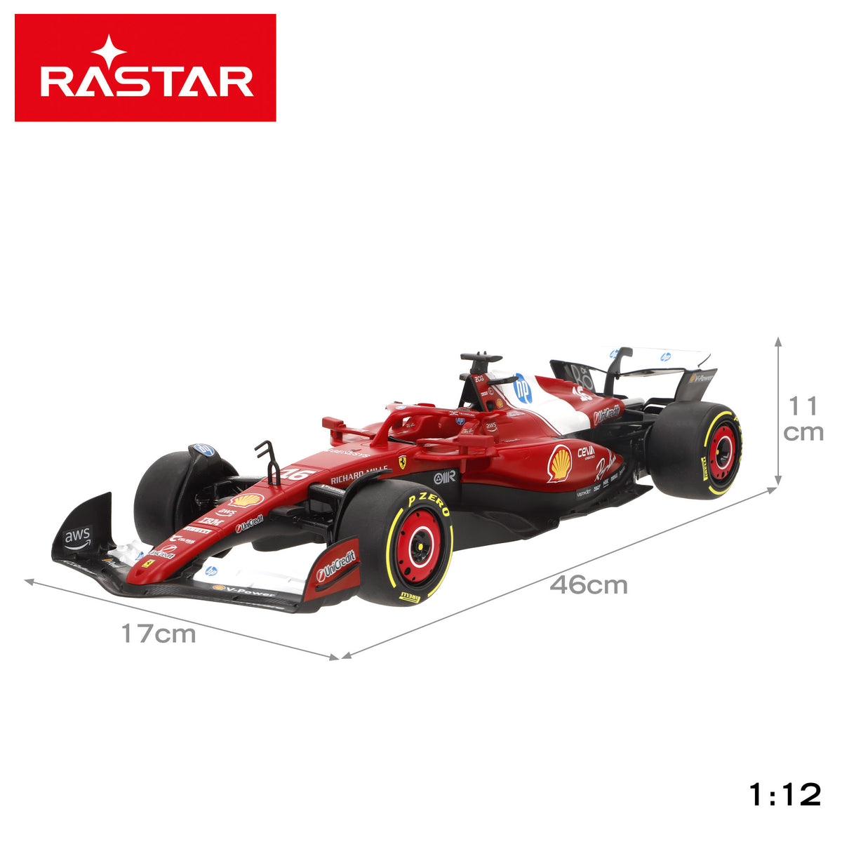 RASTAR Carro de controlo remoto Ferrari SF-25 1:12