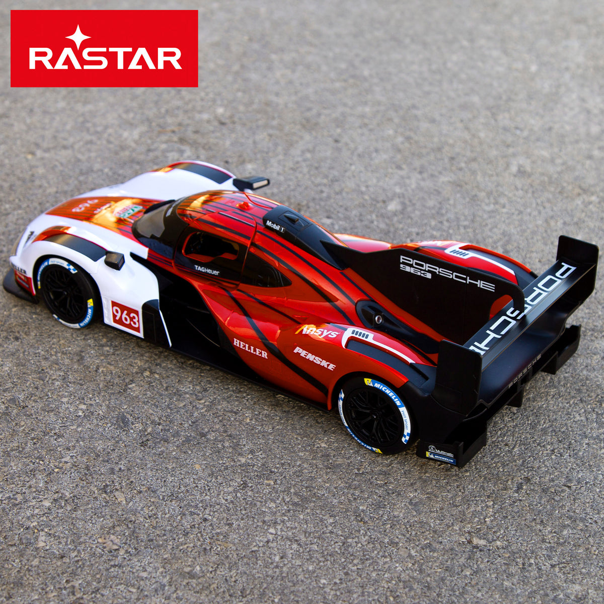 RASTAR Carro de controlo remoto Porsche 963 LMDH 1:14