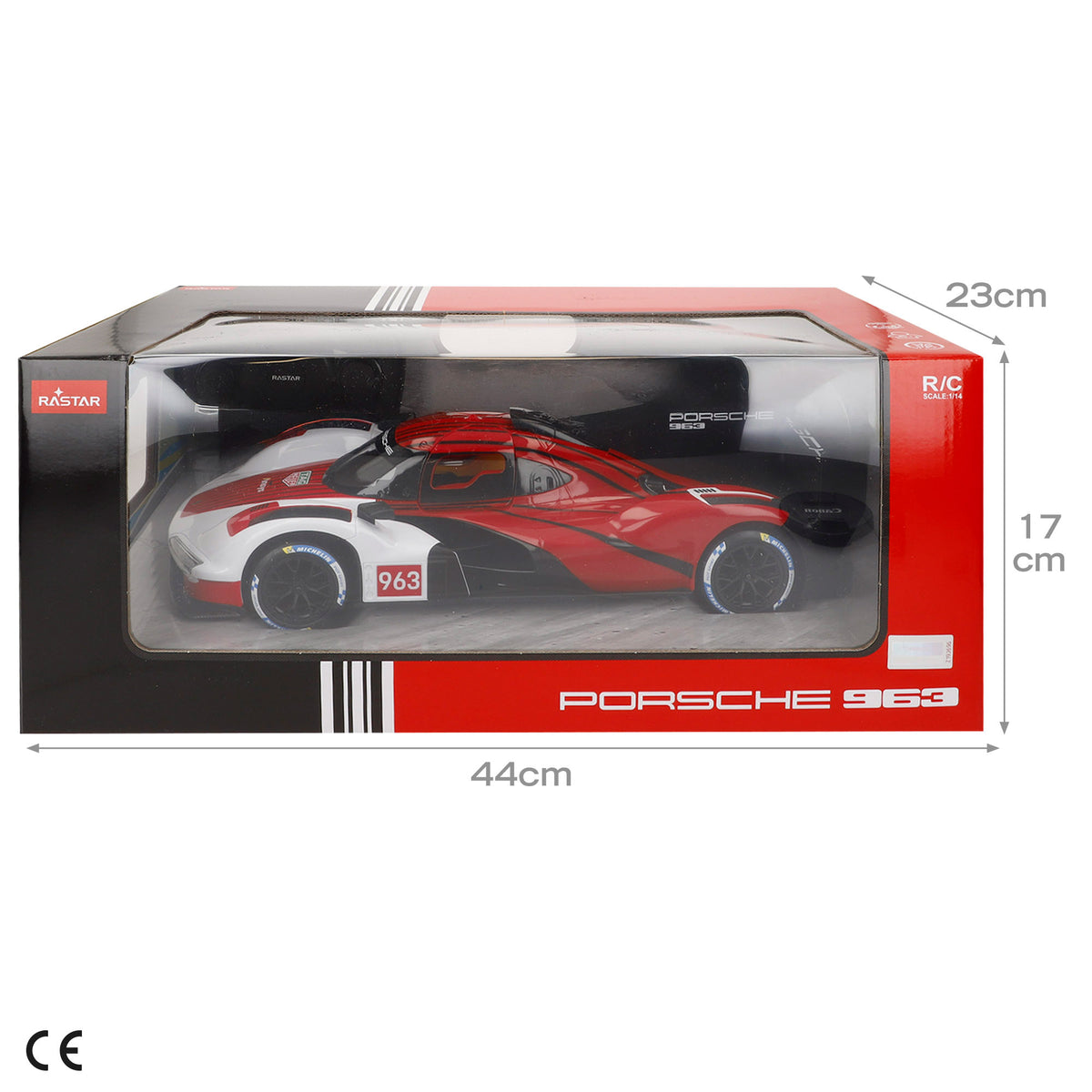 RASTAR Carro de controlo remoto Porsche 963 LMDH 1:14