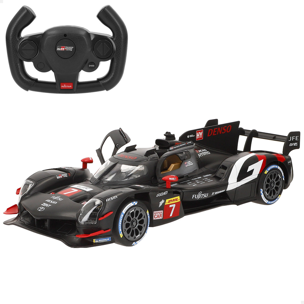 RASTAR Carro de controlo remoto licença oficial Toyota GR010 Hybrid WEC 1:14