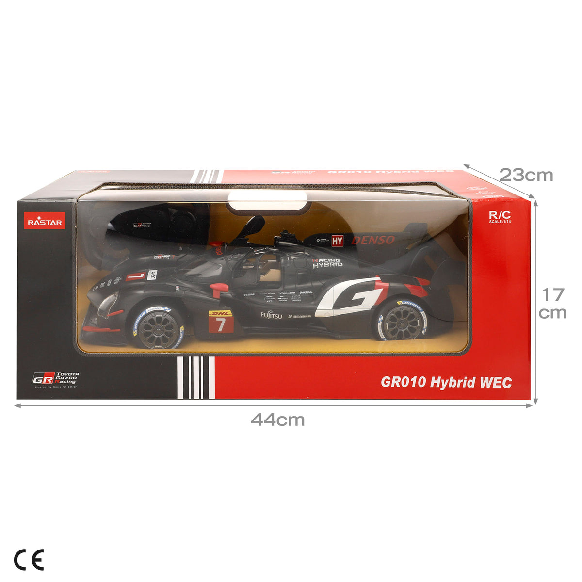RASTAR Carro de controlo remoto licença oficial Toyota GR010 Hybrid WEC 1:14