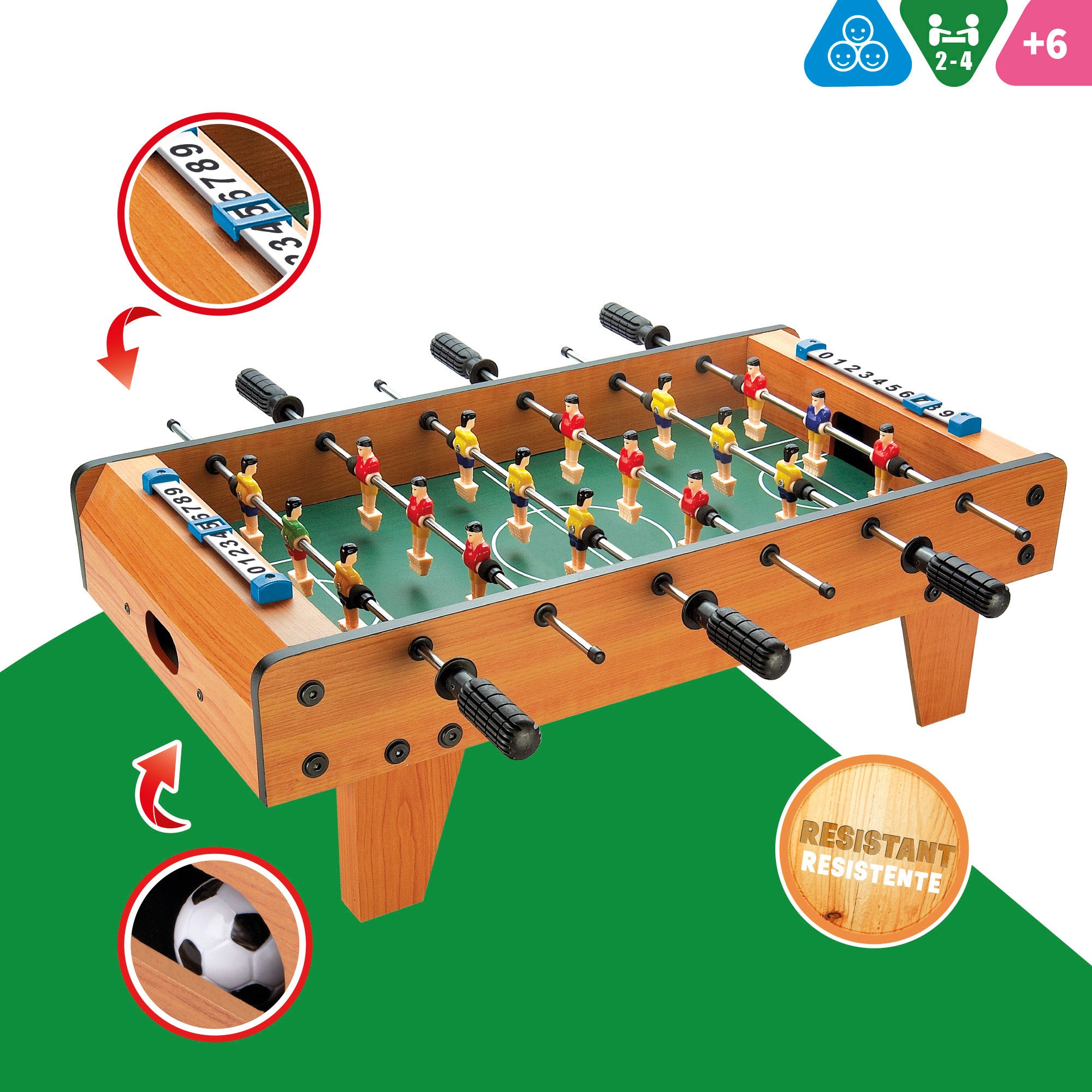 Mesa de matraquilhos em madeira 60x30x20 cm CB Games