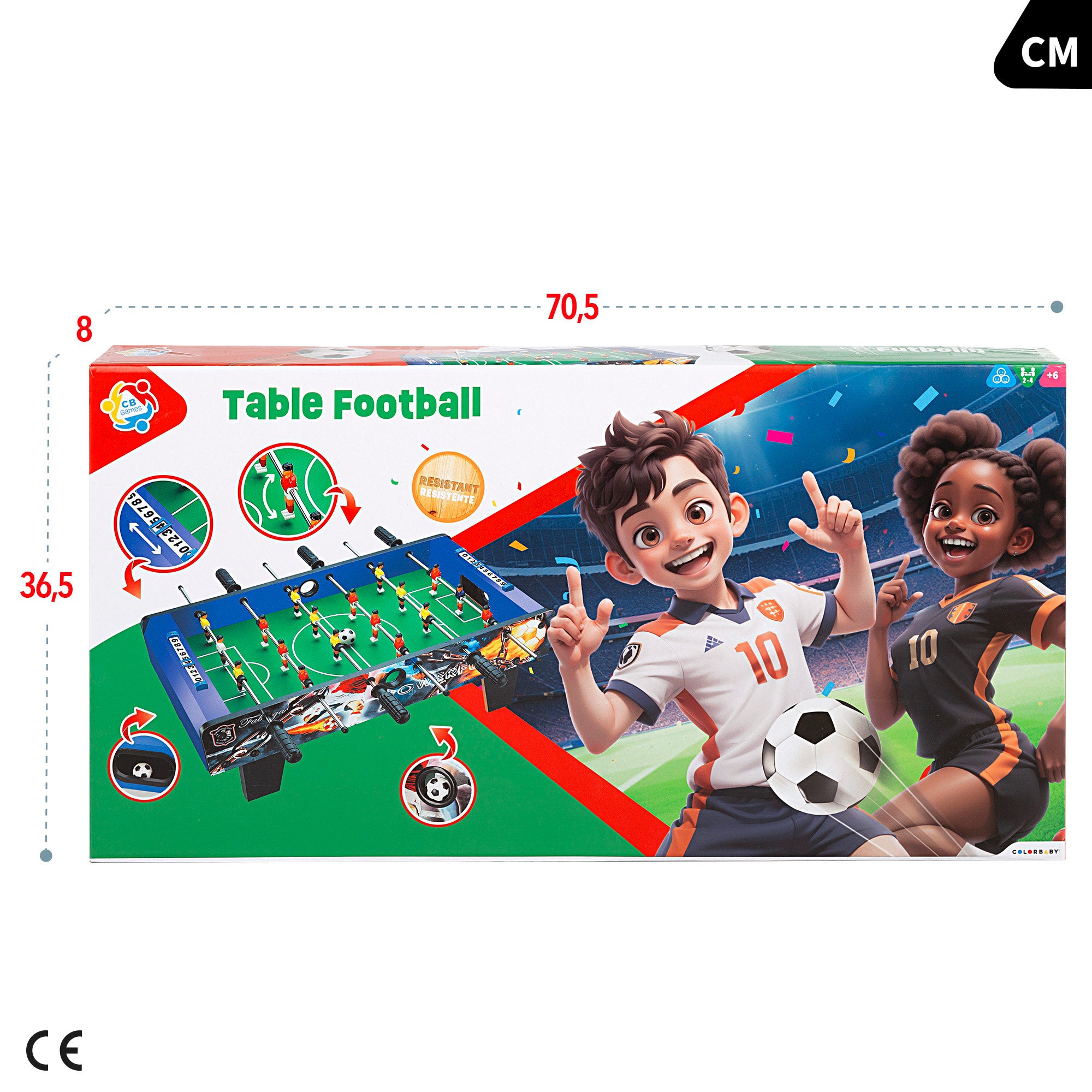 Mesa de matraquilhos em madeira azul CB Games