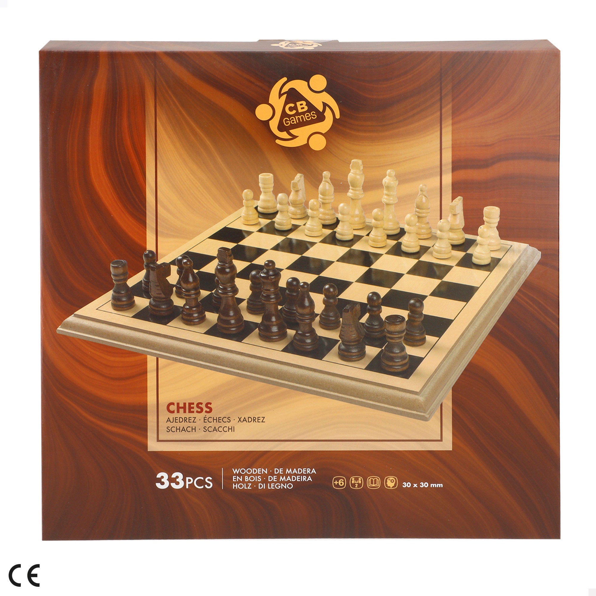 Conjunto de Xadrez em Madeira CB Games