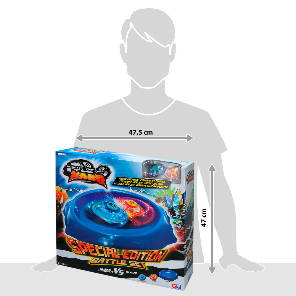 Conjunto Infinity Nado Arena Stadium, Lançadores e Piões Super Whisker vs Blade