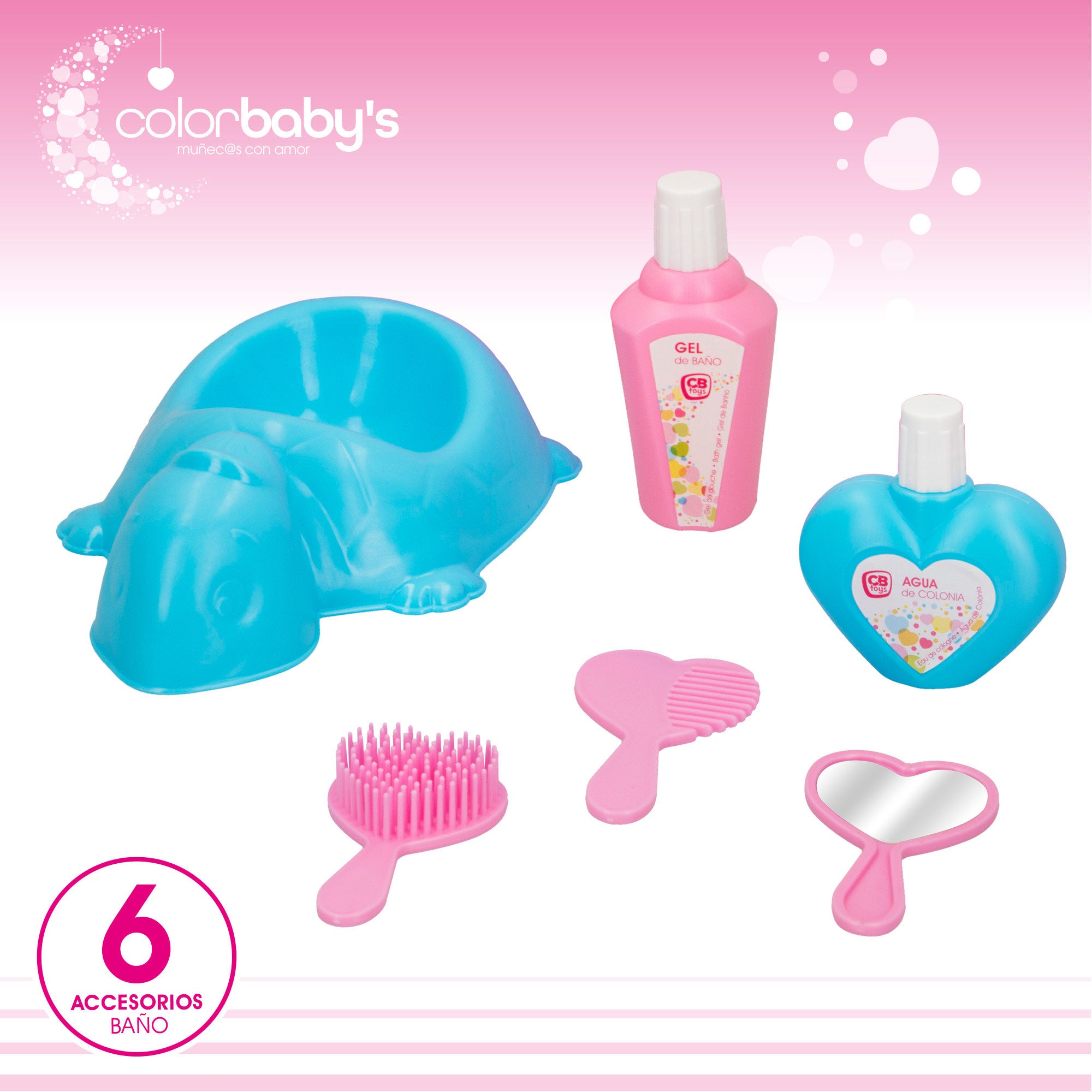 Conjunto de acessórios para cuidados com bonecas Colorbaby