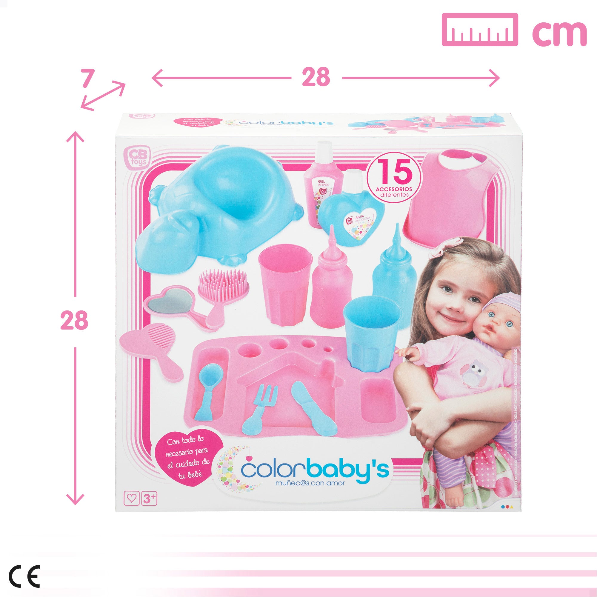 Conjunto de acessórios para cuidados com bonecas Colorbaby
