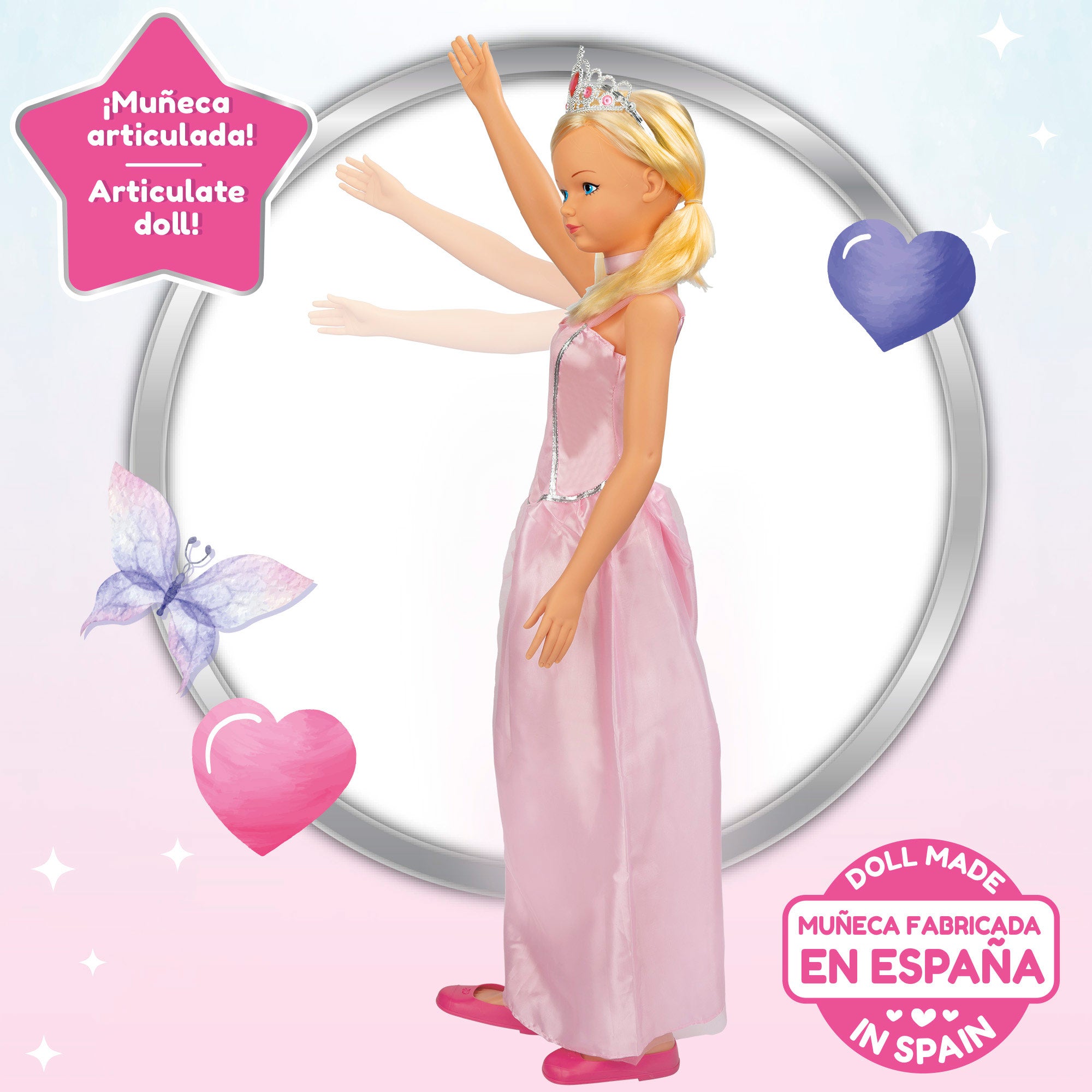 Boneca princesa grande de 105 cm, Maria Princesa