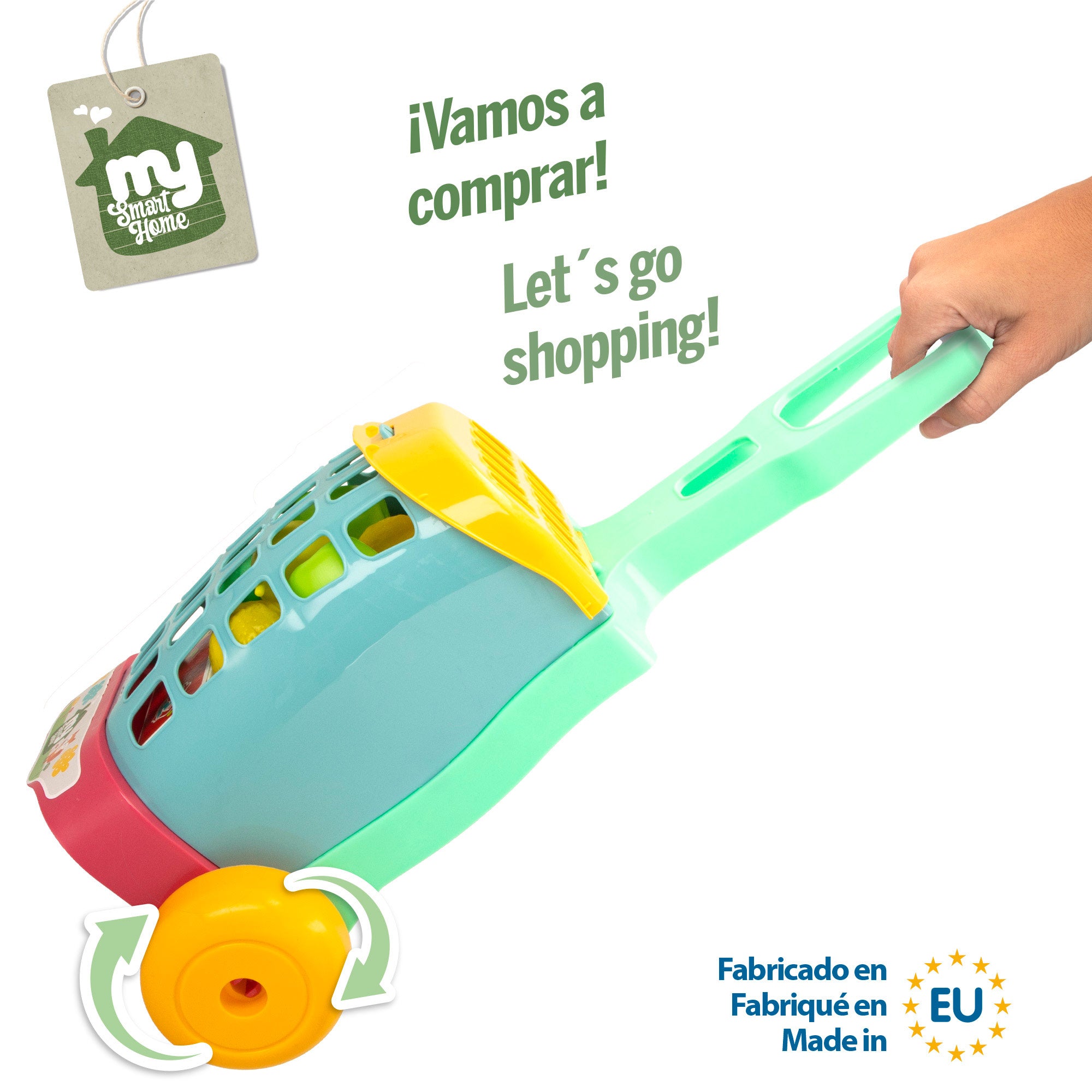 Carrinho de Compras de Brinquedo My Sweet Home com 11 Peças e Comida