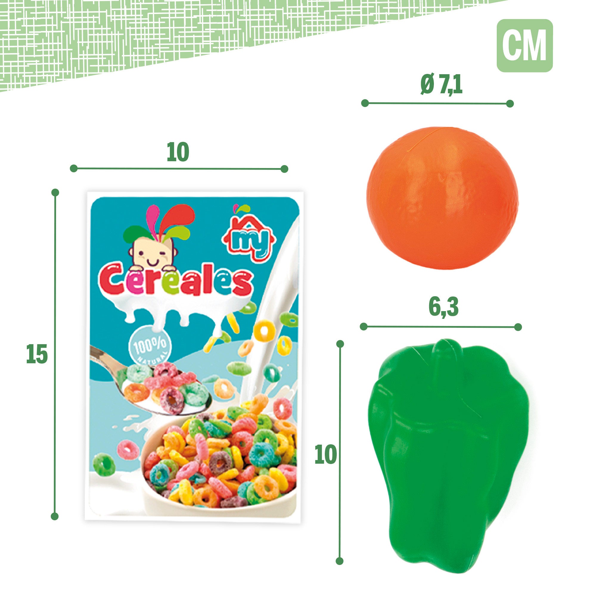 Carrinho de Compras de Brinquedo My Sweet Home com 11 Peças e Comida