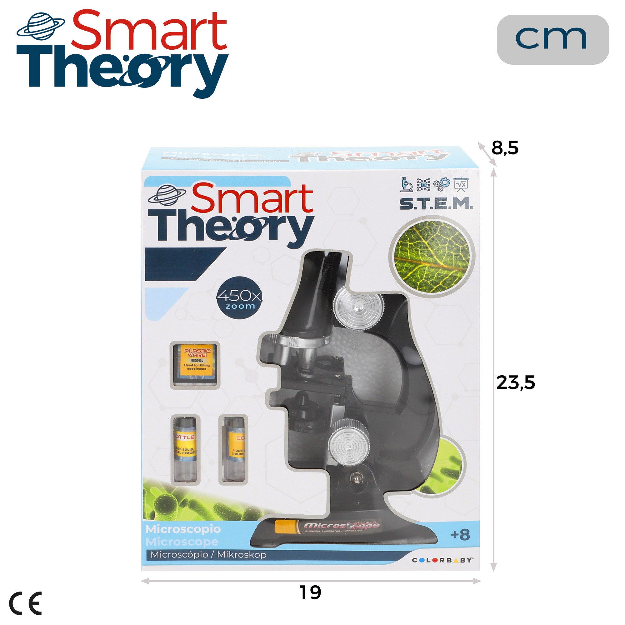 Microscópio de brinquedo Smart Theory com luz