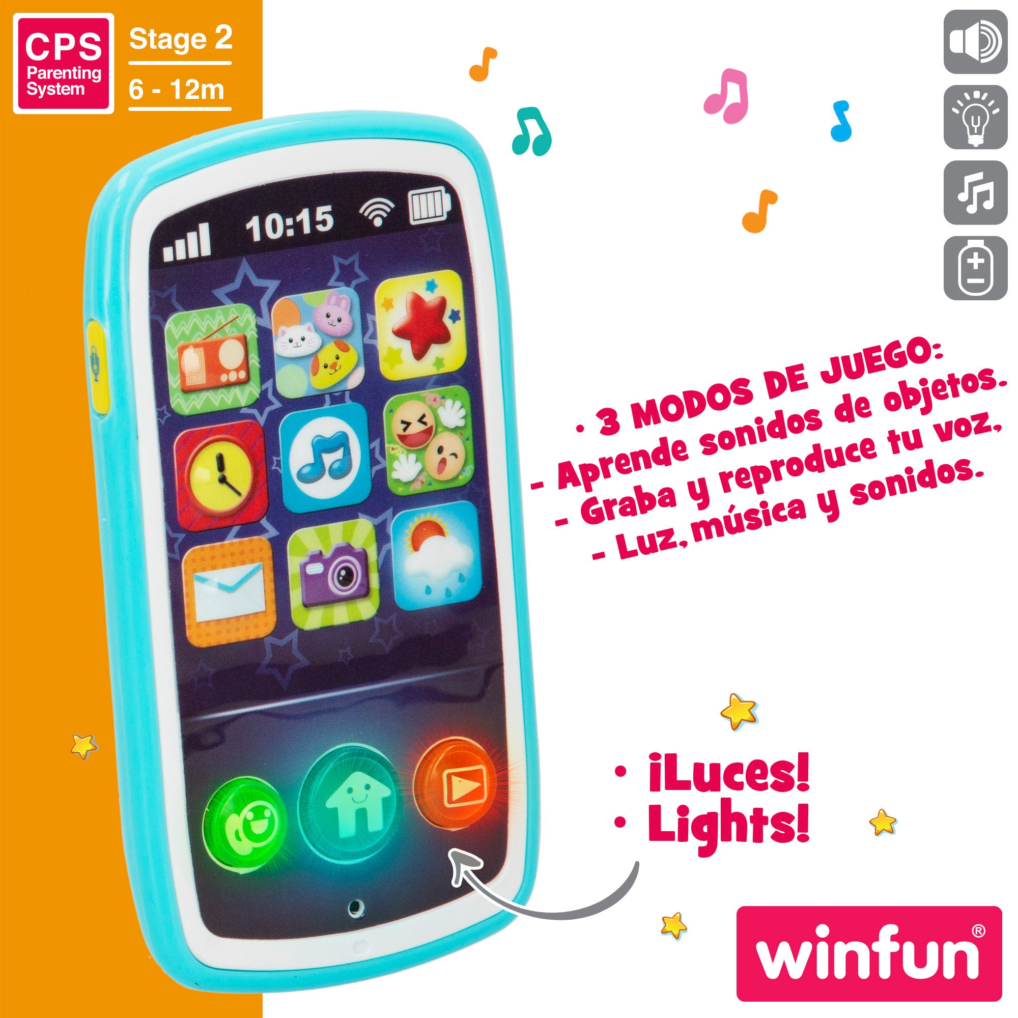 Telemóvel musical para bebés Winfun