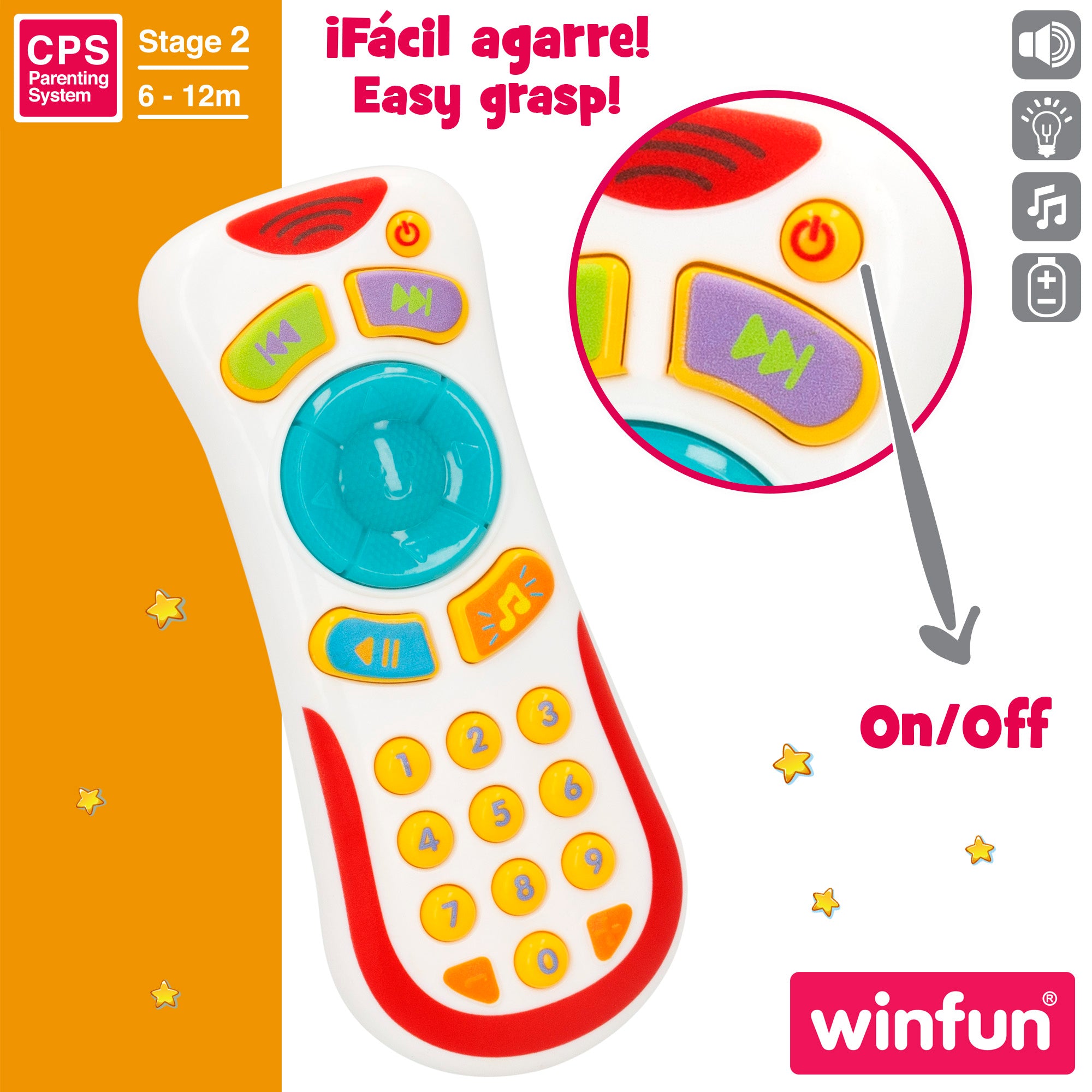 Winfun O Meu Primeiro Comando com Luzes, Sons e Melodias Divertidas