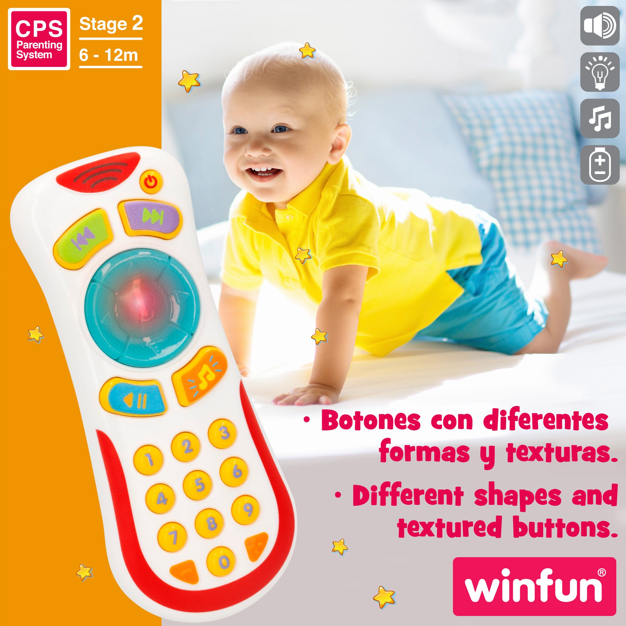 Winfun O Meu Primeiro Comando com Luzes, Sons e Melodias Divertidas