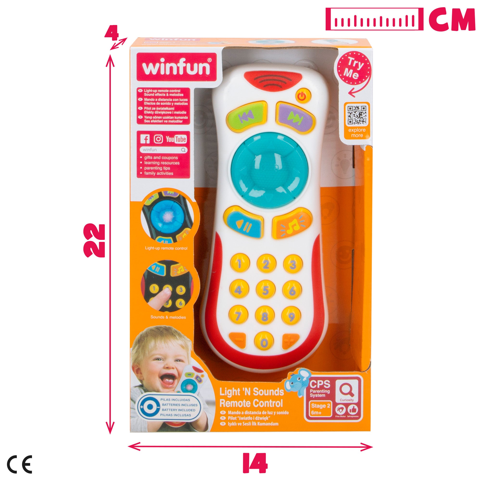 Winfun O Meu Primeiro Comando com Luzes, Sons e Melodias Divertidas