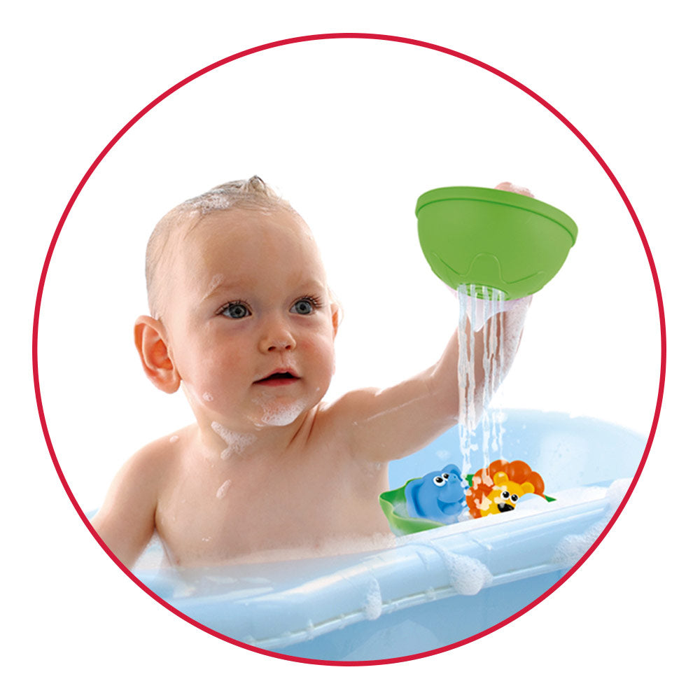 Conjunto Winfun com 10 animais terrestres de borracha para o banho.